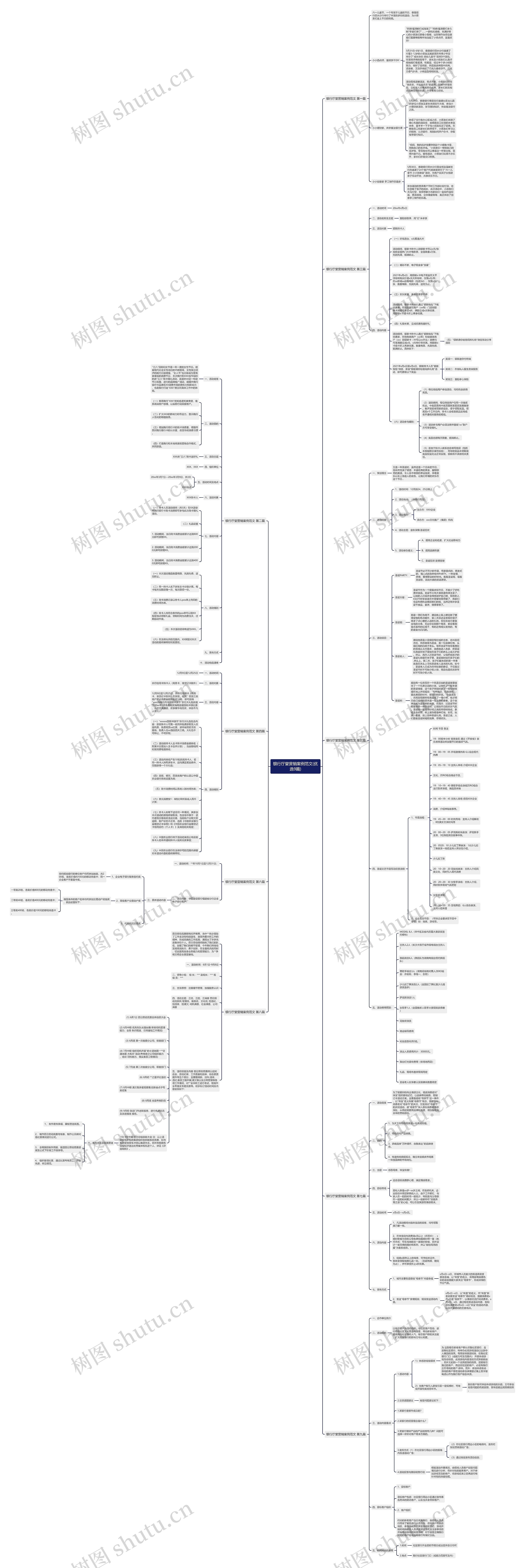 银行厅堂营销案例范文(优选9篇)思维导图