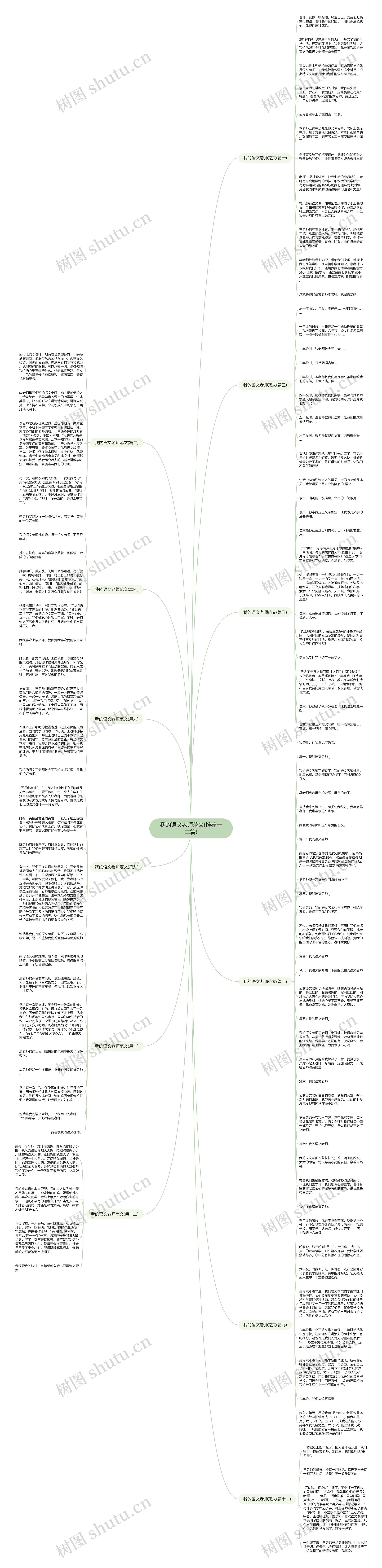 我的语文老师范文(推荐十二篇)思维导图