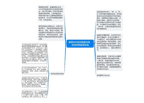 翡翠挂件如何搭配挂绳   如何保养翡翠挂绳