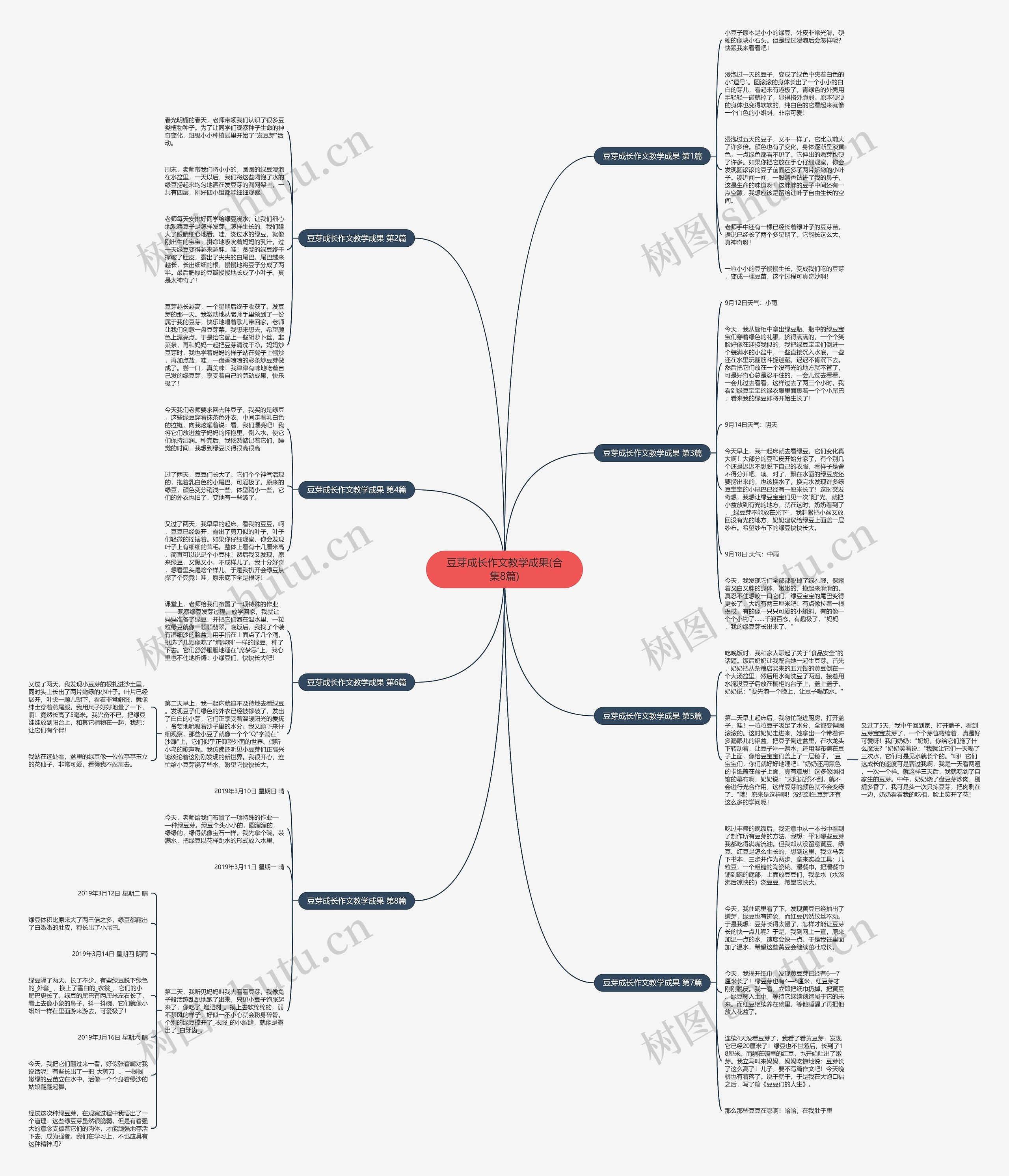 豆芽成长作文教学成果(合集8篇)思维导图
