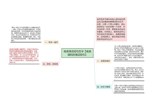 唯美情话短句五字【唯美清新的情话短句】