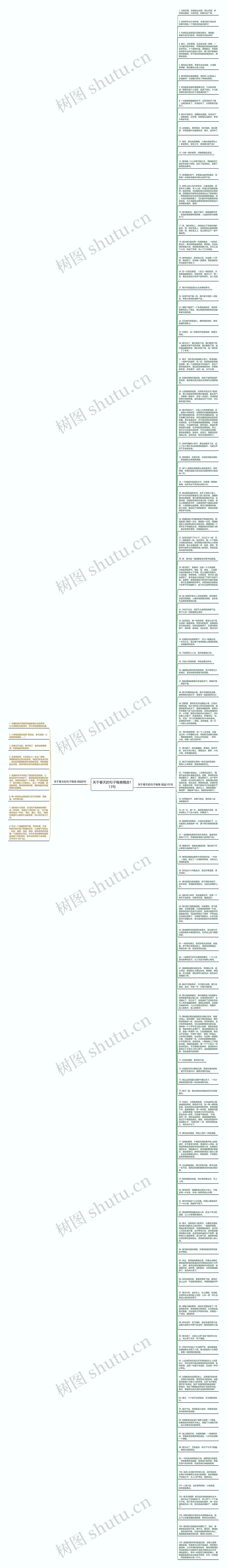 关于春天的句子唯美精选113句思维导图