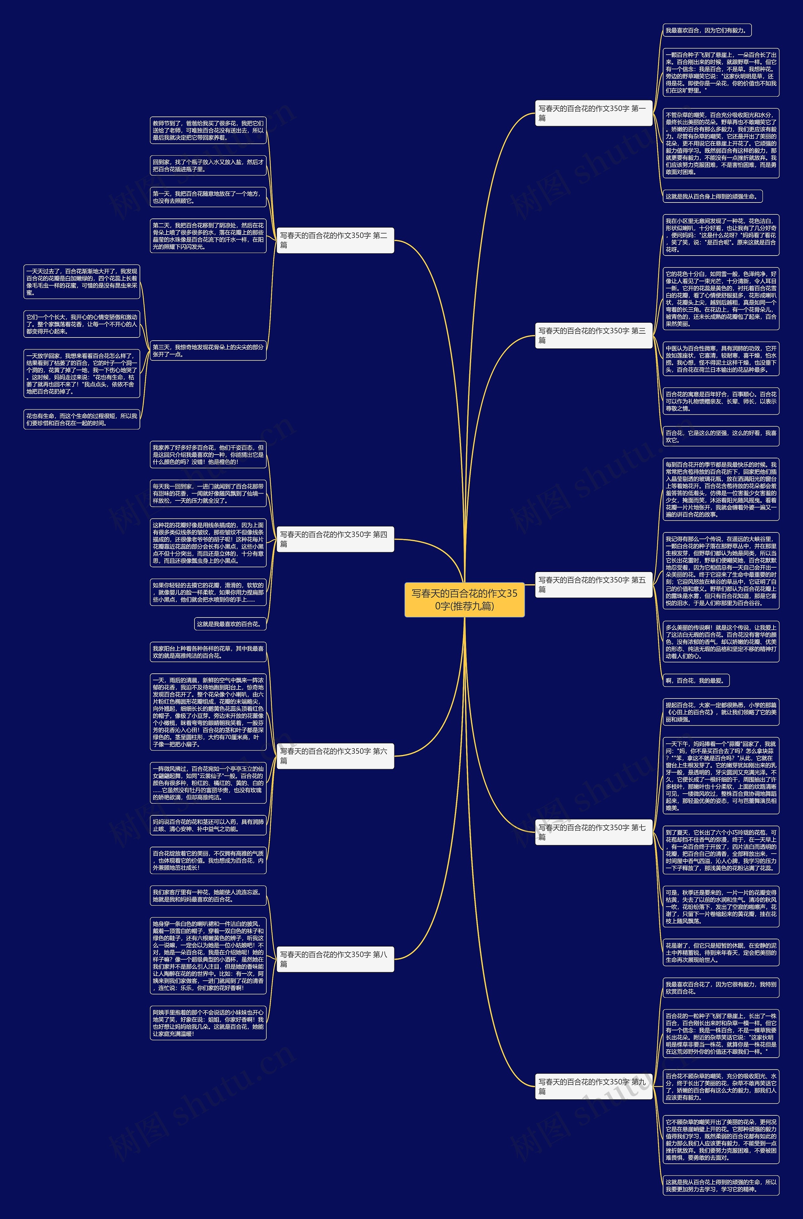 写春天的百合花的作文350字(推荐九篇)思维导图