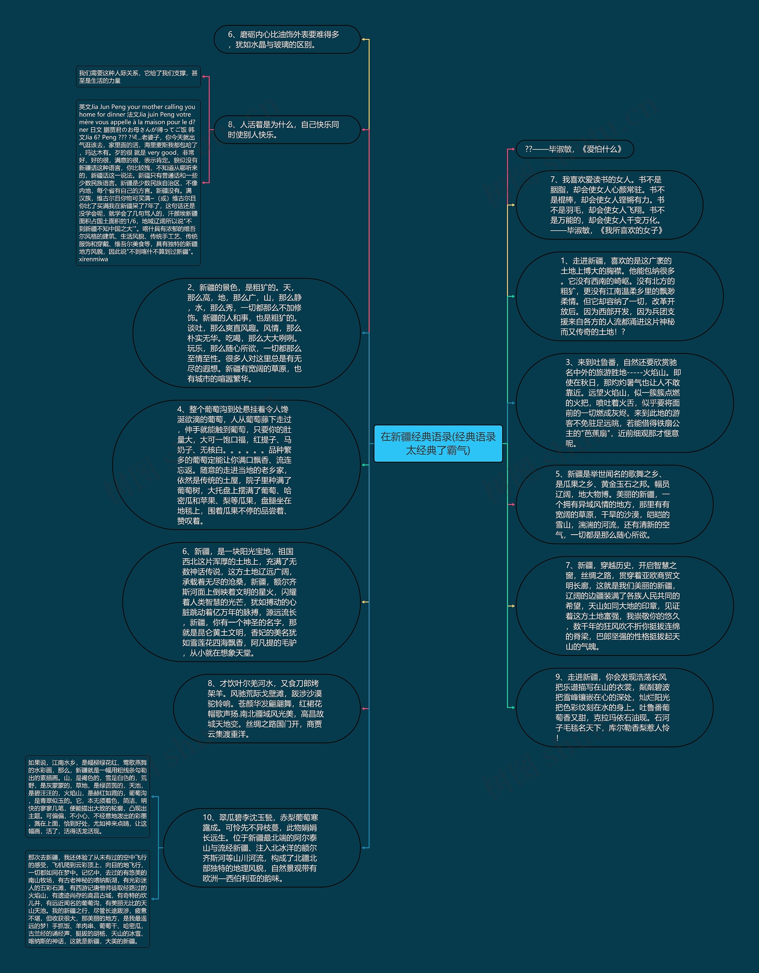 在新疆经典语录(经典语录太经典了霸气)思维导图