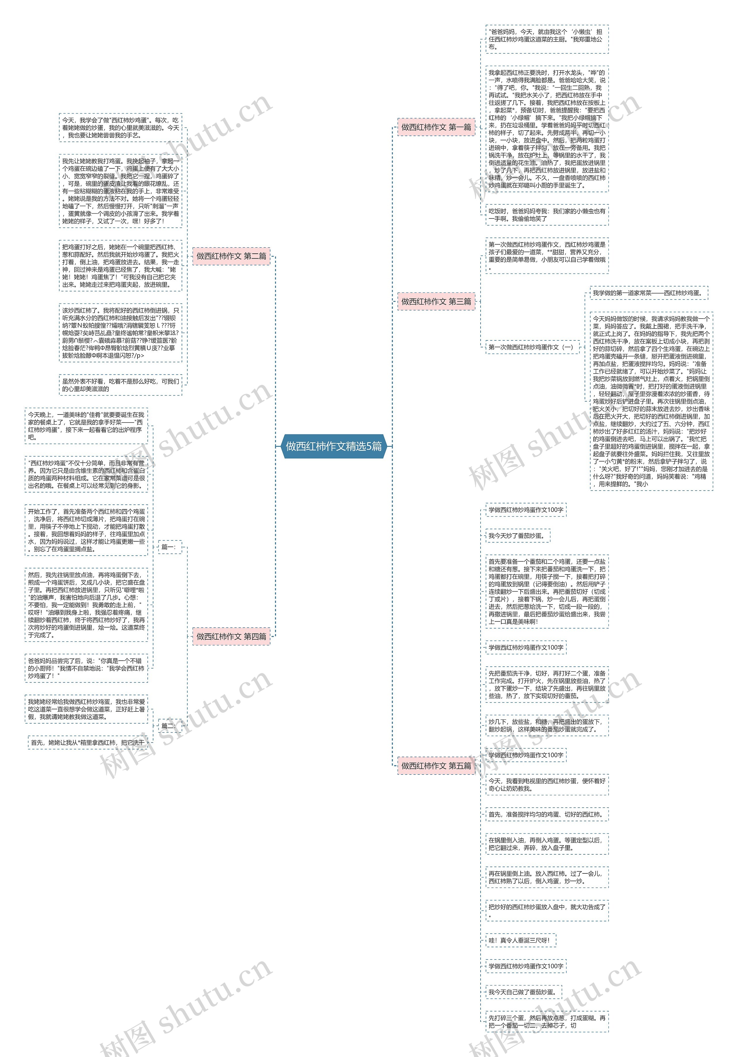 做西红柿作文精选5篇思维导图