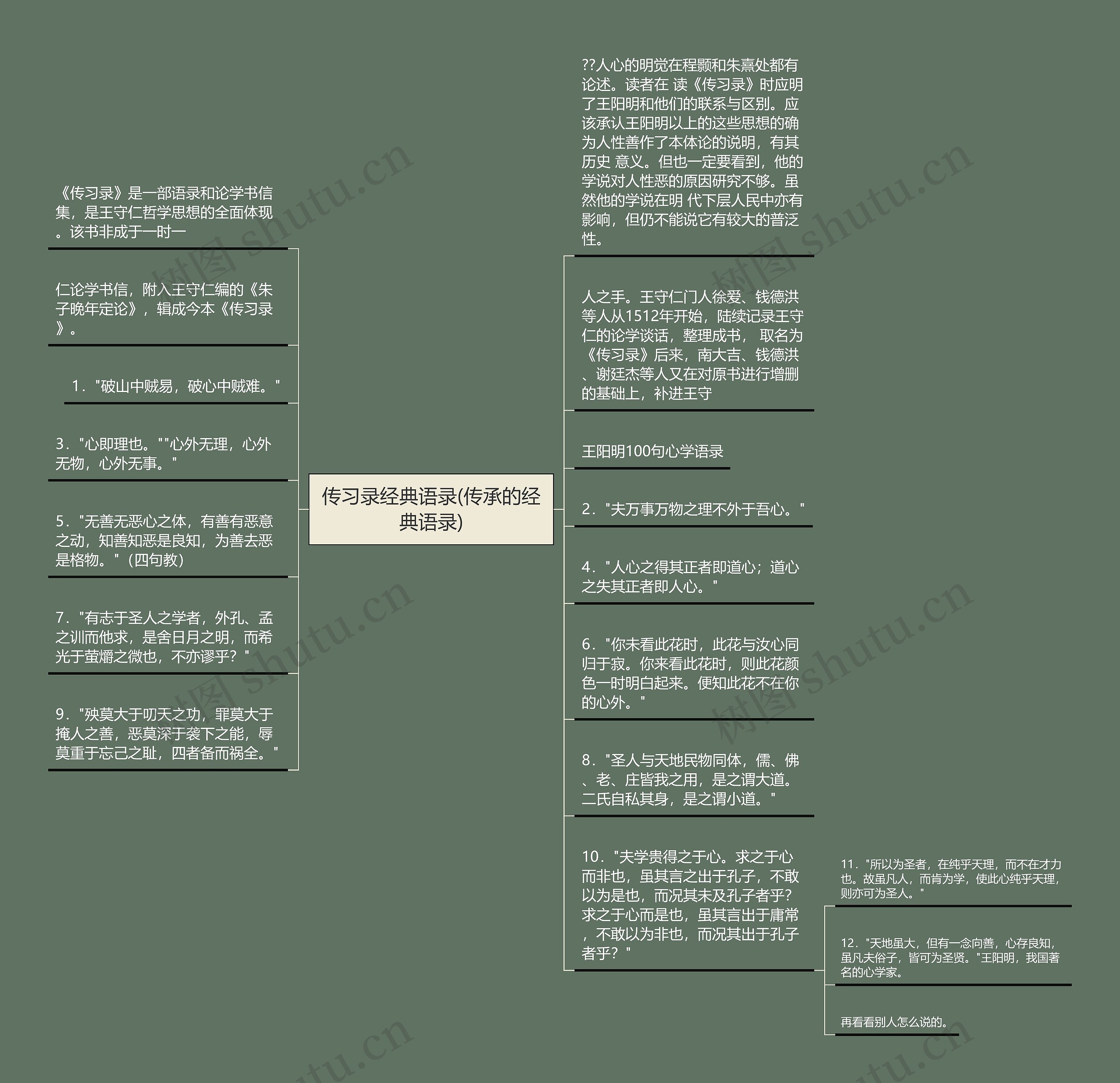 传习录经典语录(传承的经典语录)思维导图