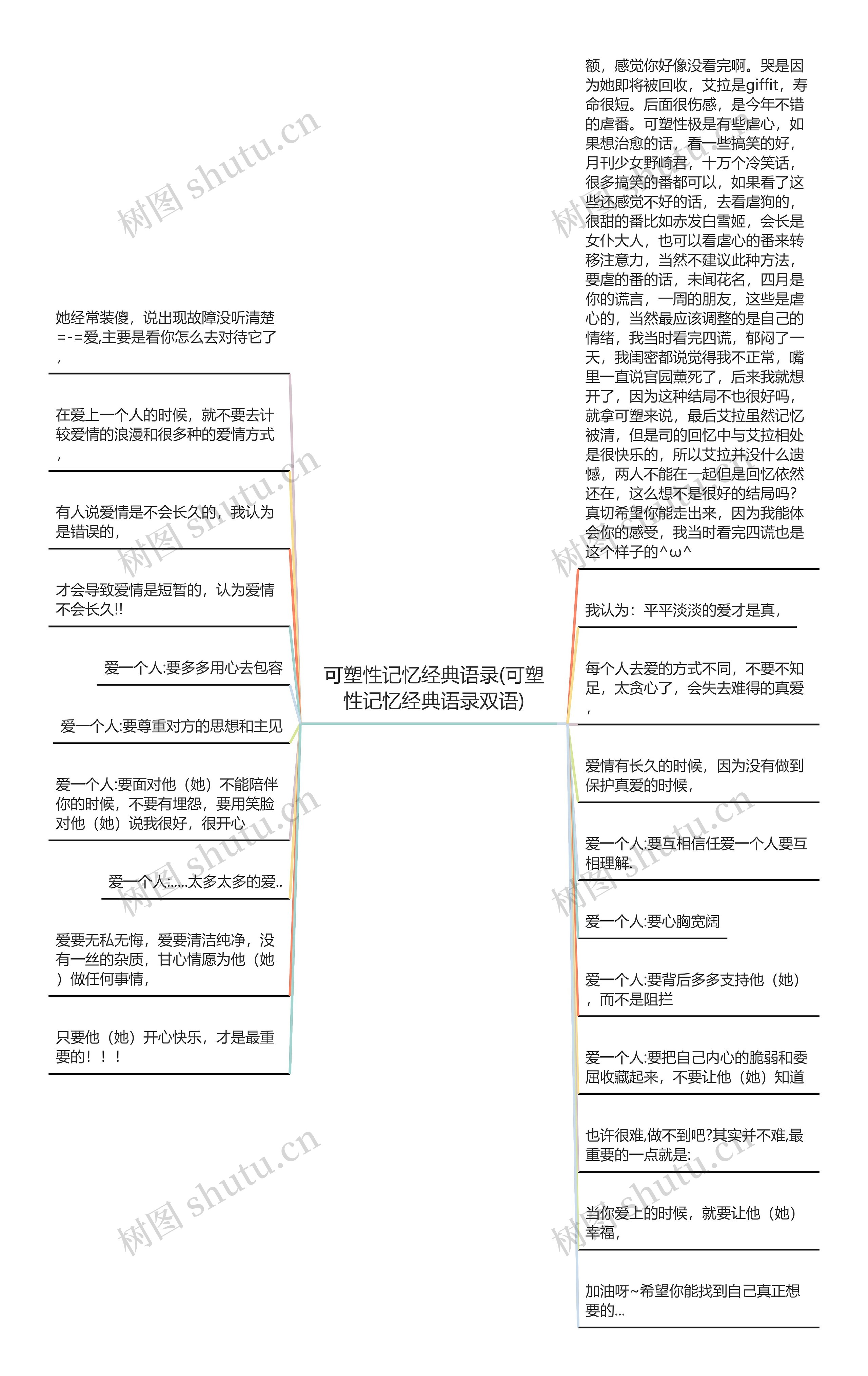 可塑性记忆经典语录(可塑性记忆经典语录双语)思维导图