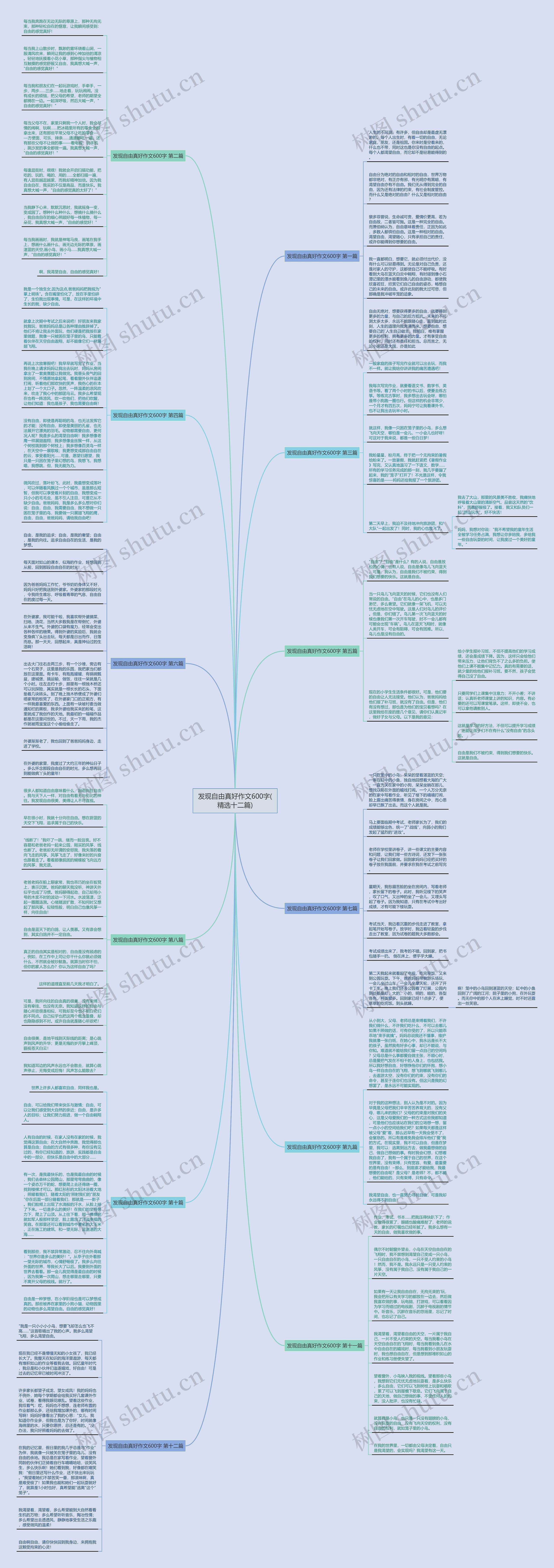 发现自由真好作文600字(精选十二篇)思维导图
