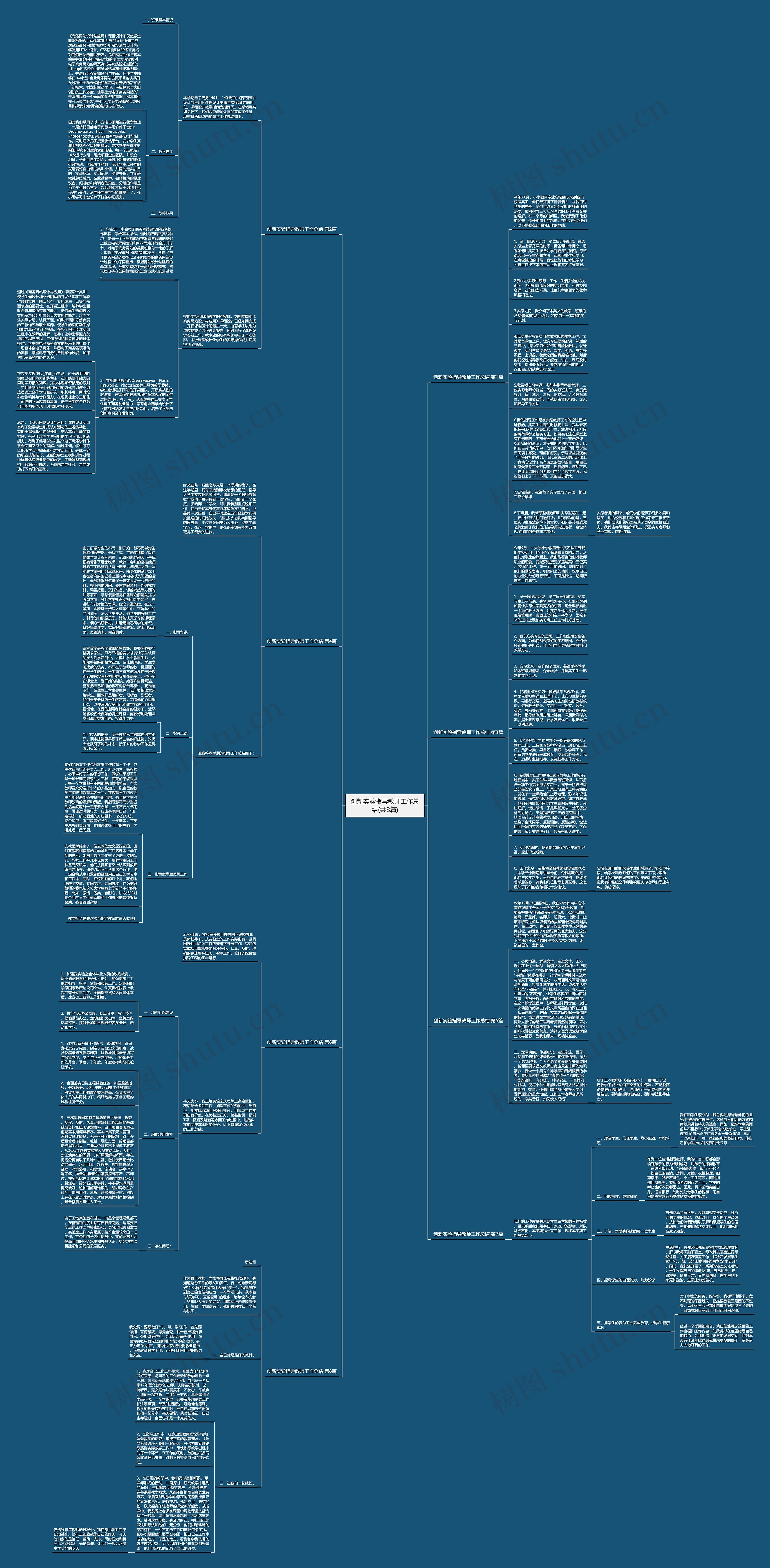 创新实验指导教师工作总结(共8篇)思维导图
