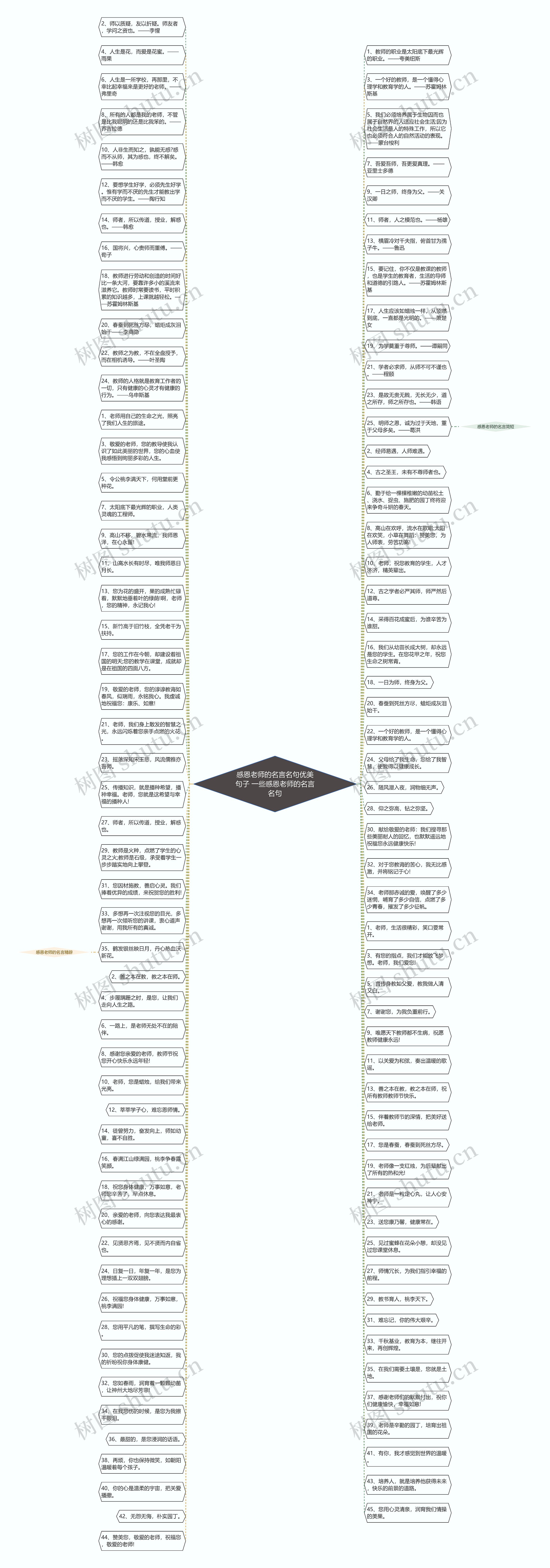 感恩老师的名言名句优美句子 一些感恩老师的名言名句思维导图