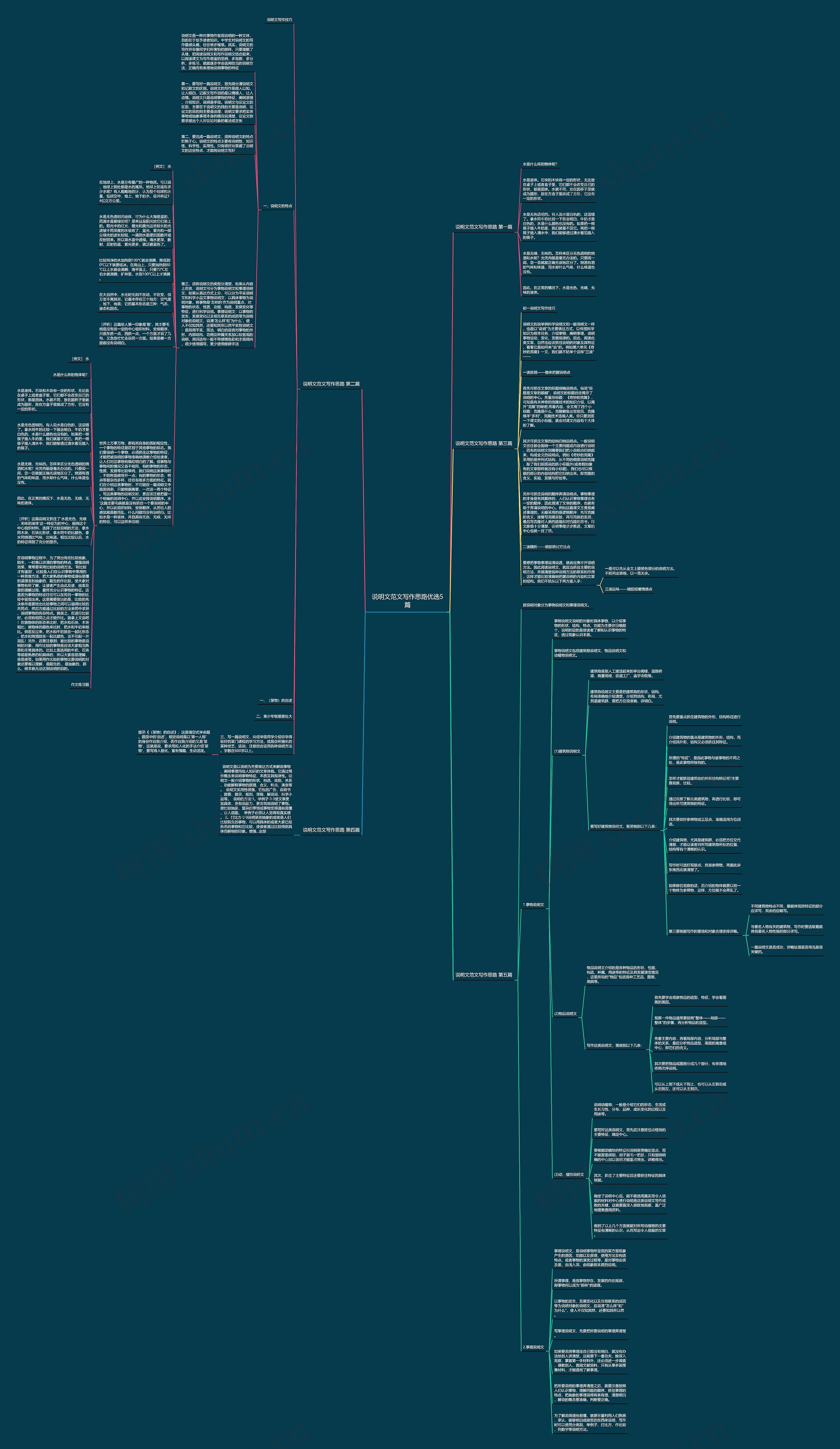 说明文范文写作思路优选5篇思维导图