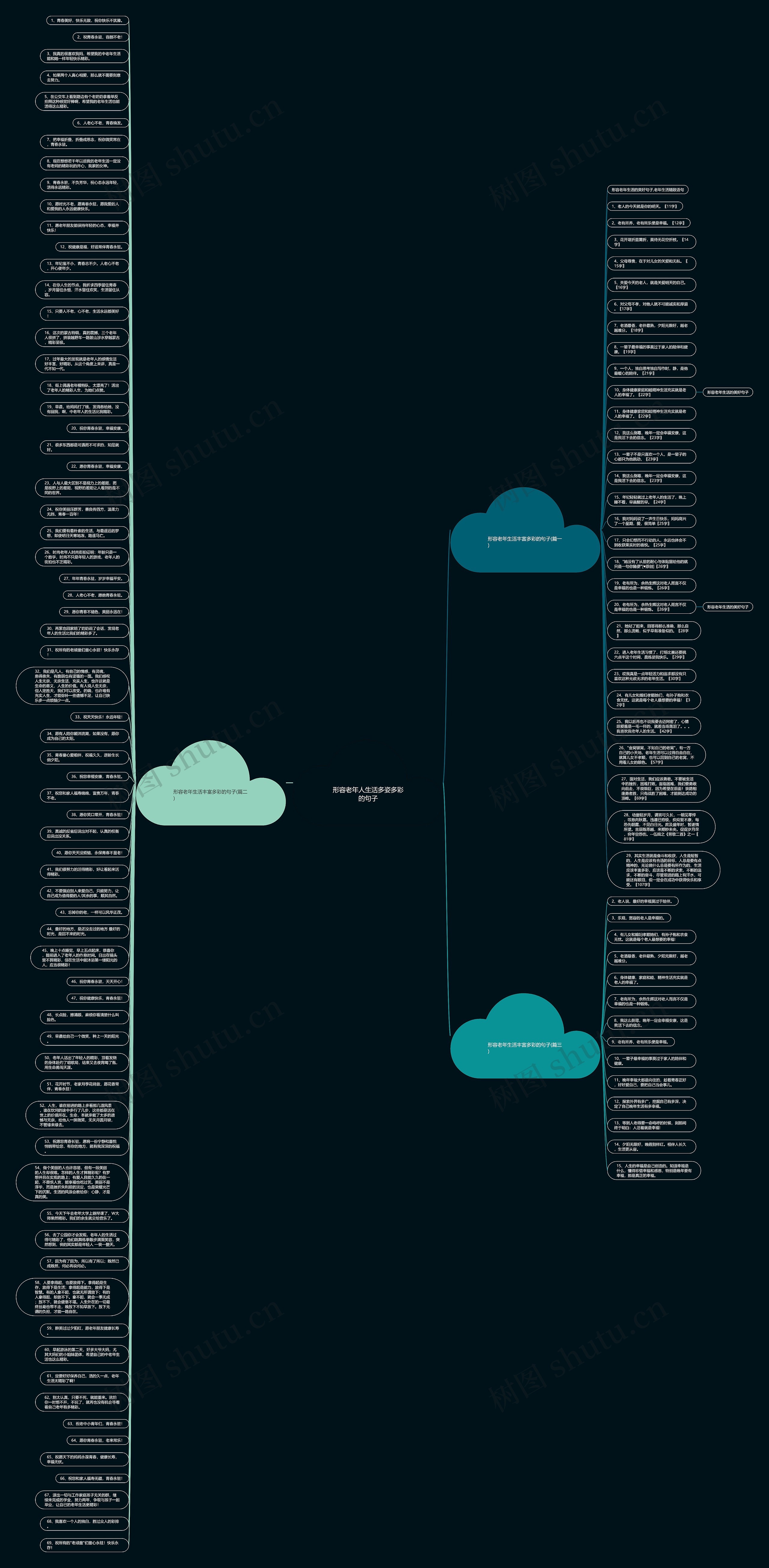 形容老年人生活多姿多彩的句子思维导图