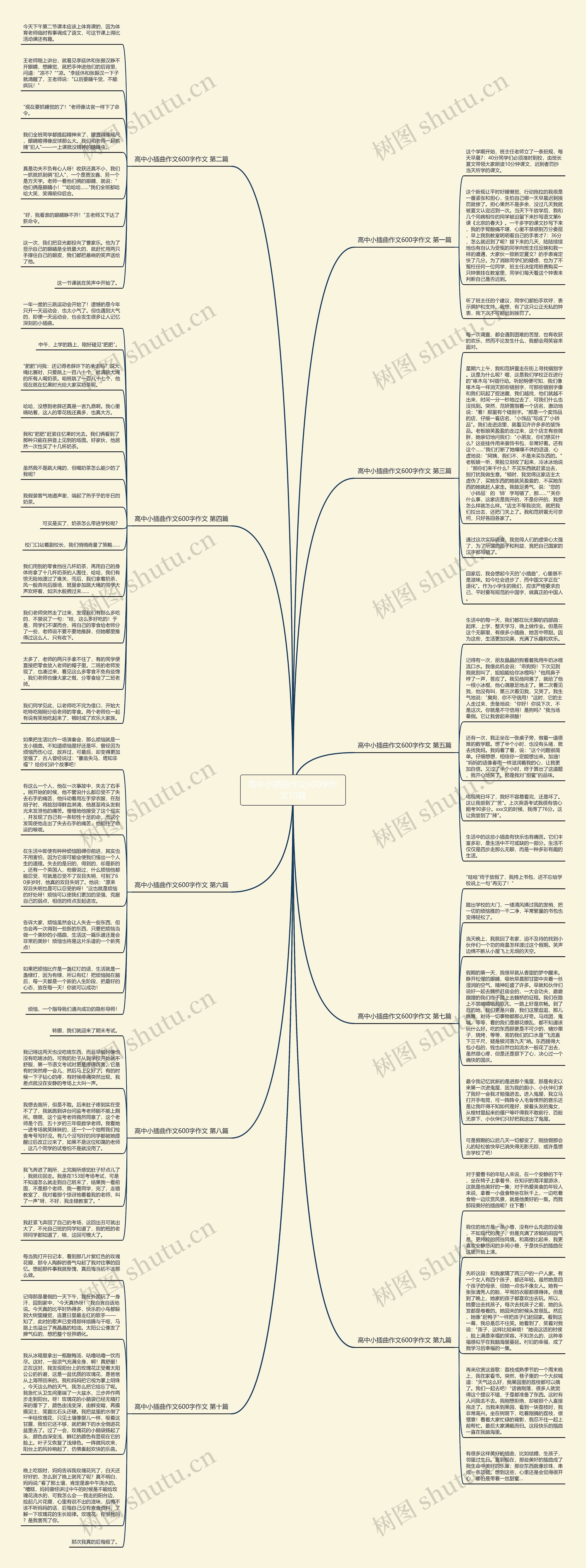 高中小插曲作文600字作文10篇思维导图