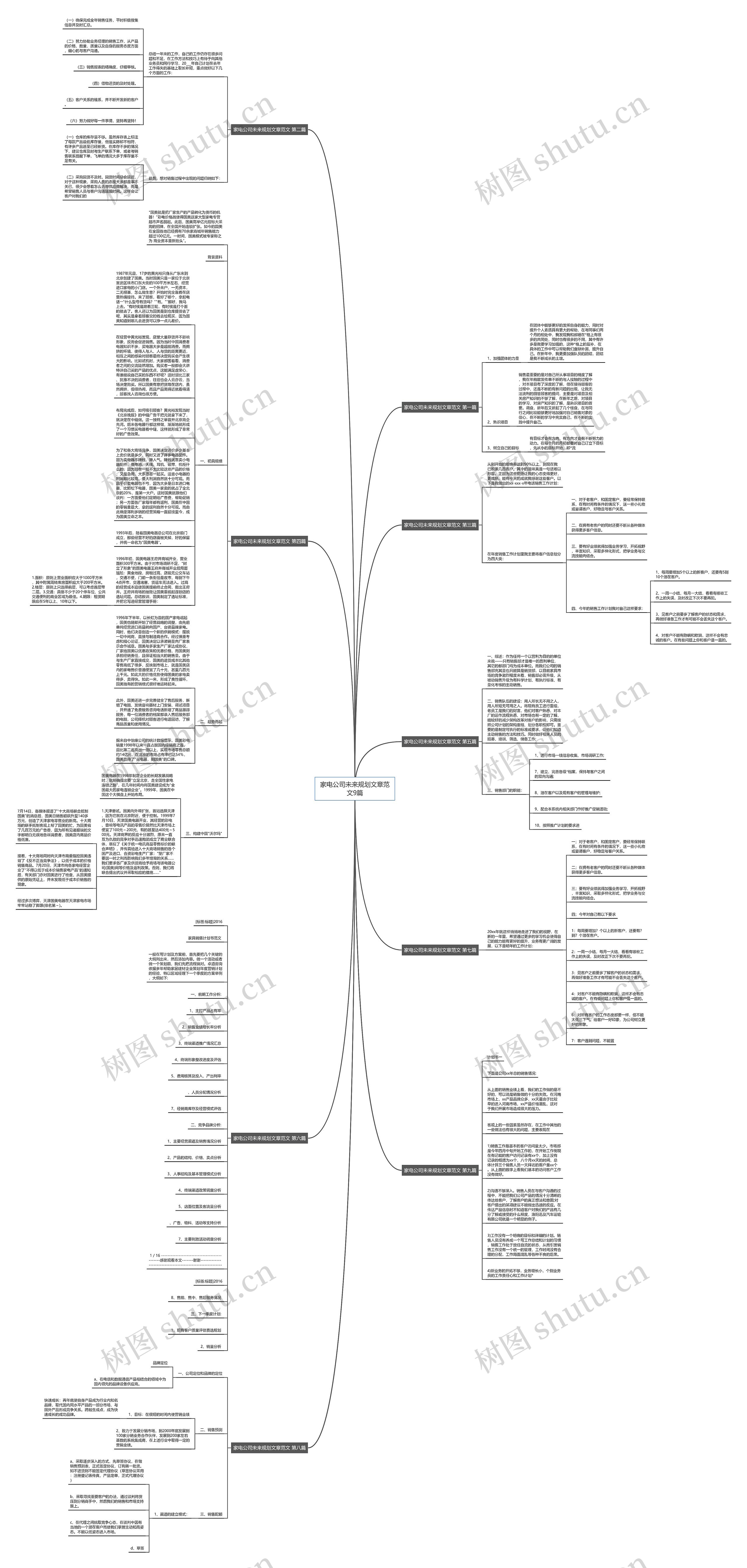 家电公司未来规划文章范文9篇思维导图