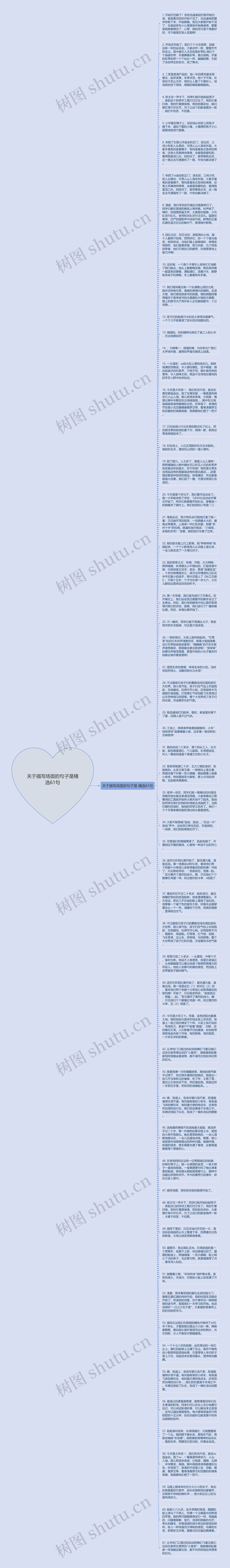 关于描写场面的句子是精选61句思维导图