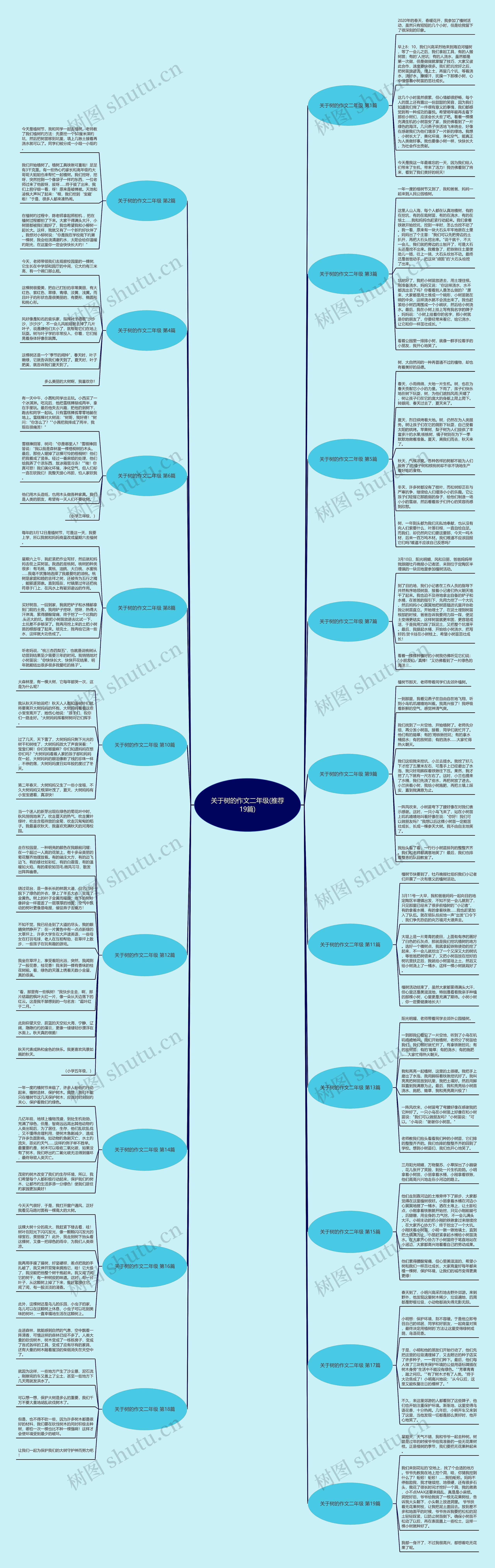 关于树的作文二年级(推荐19篇)思维导图