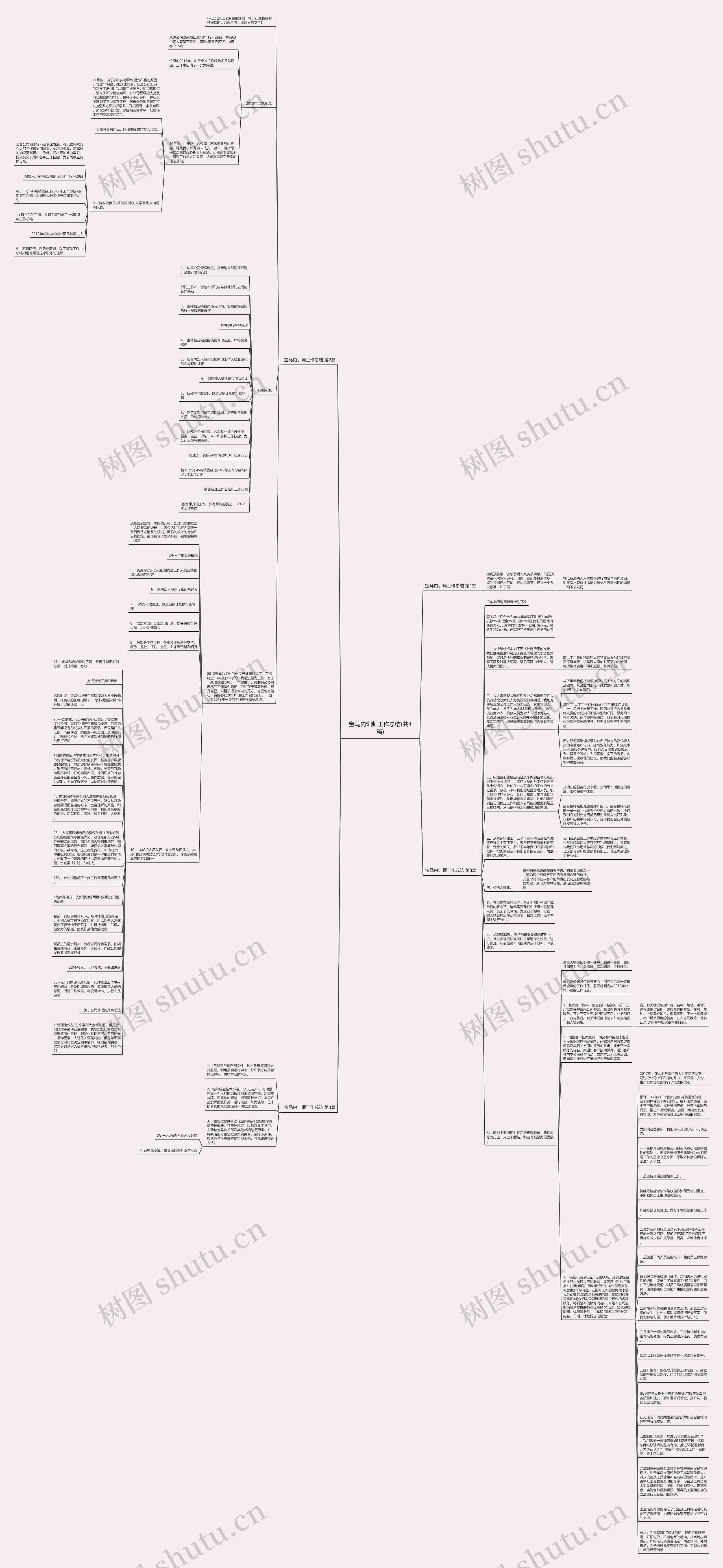 宝马内训师工作总结(共4篇)思维导图