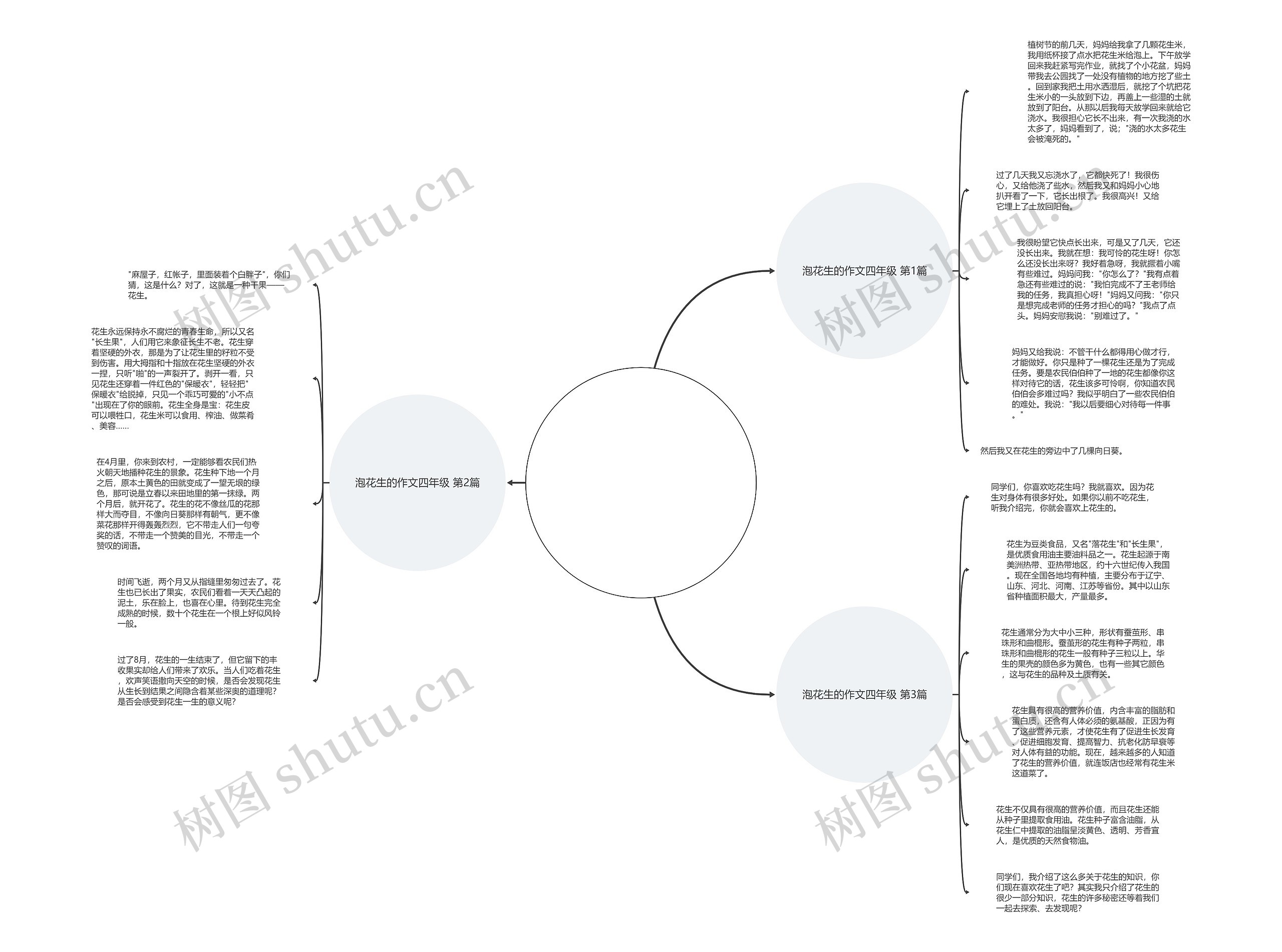 泡花生的作文四年级(汇总3篇)思维导图