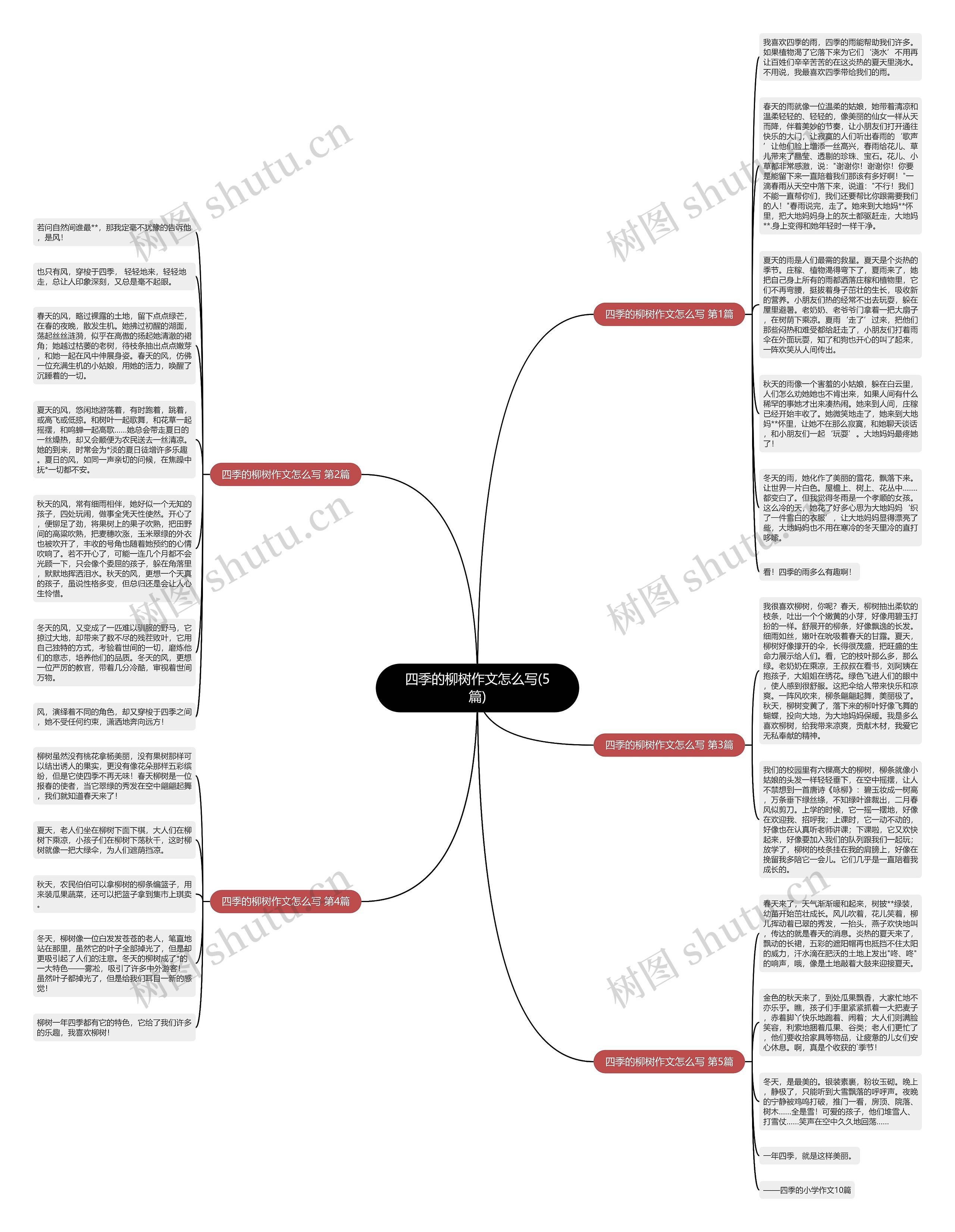四季的柳树作文怎么写(5篇)