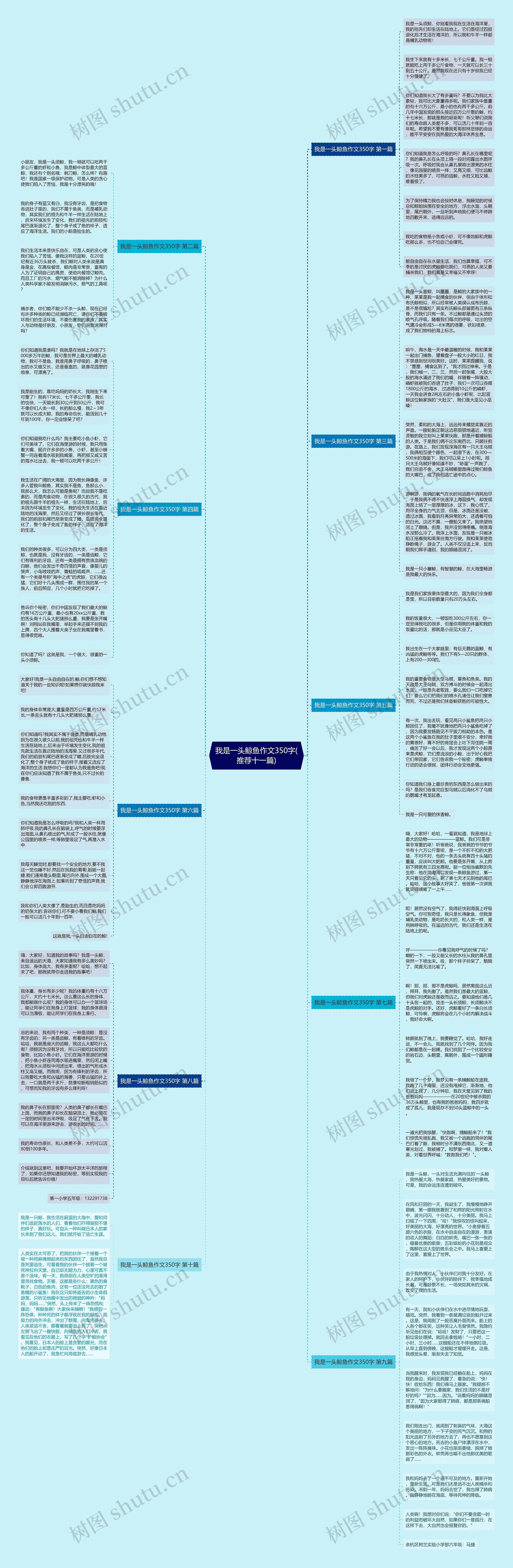 我是一头鲸鱼作文350字(推荐十一篇)思维导图