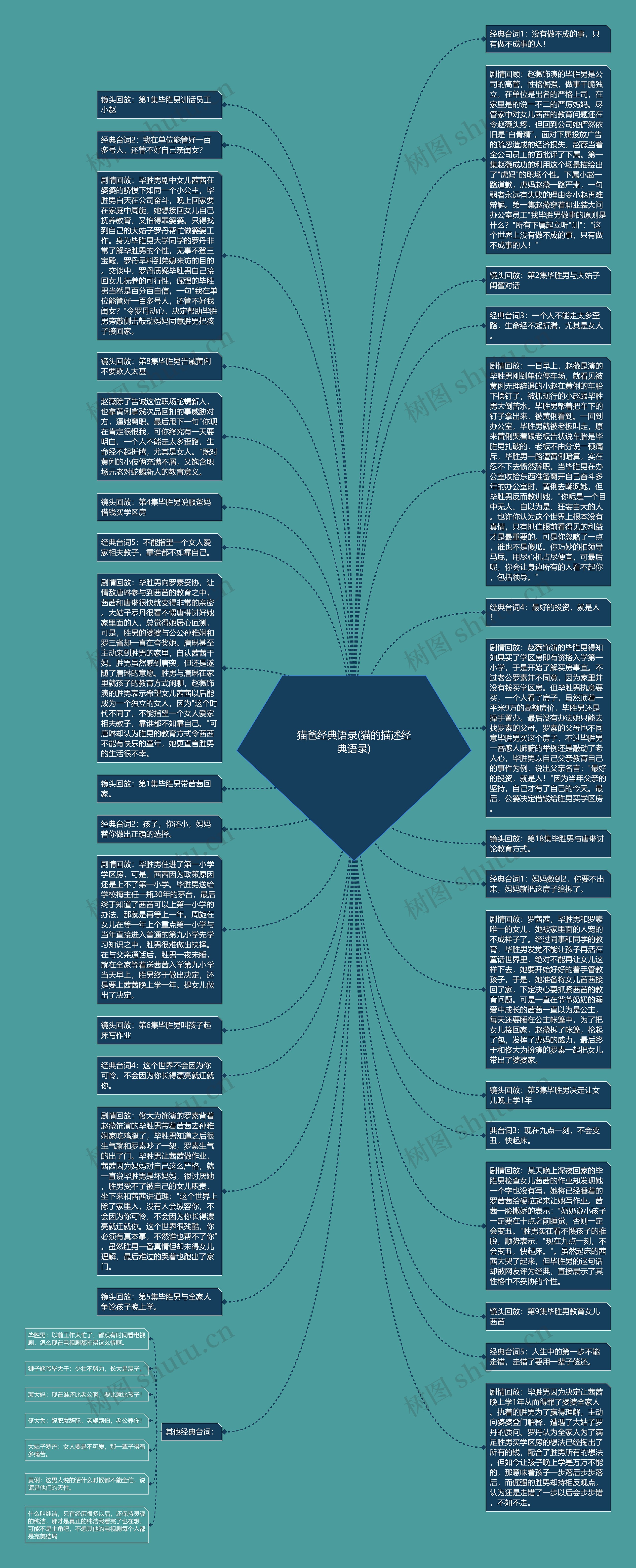 猫爸经典语录(猫的描述经典语录)思维导图