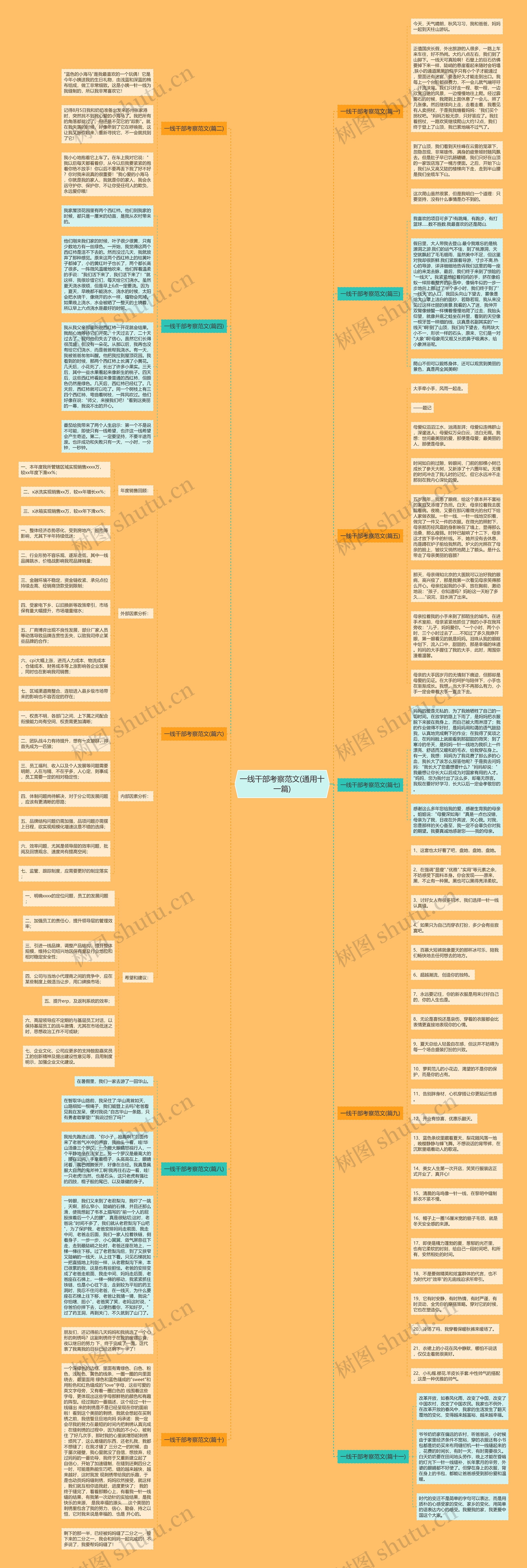 一线干部考察范文(通用十一篇)思维导图
