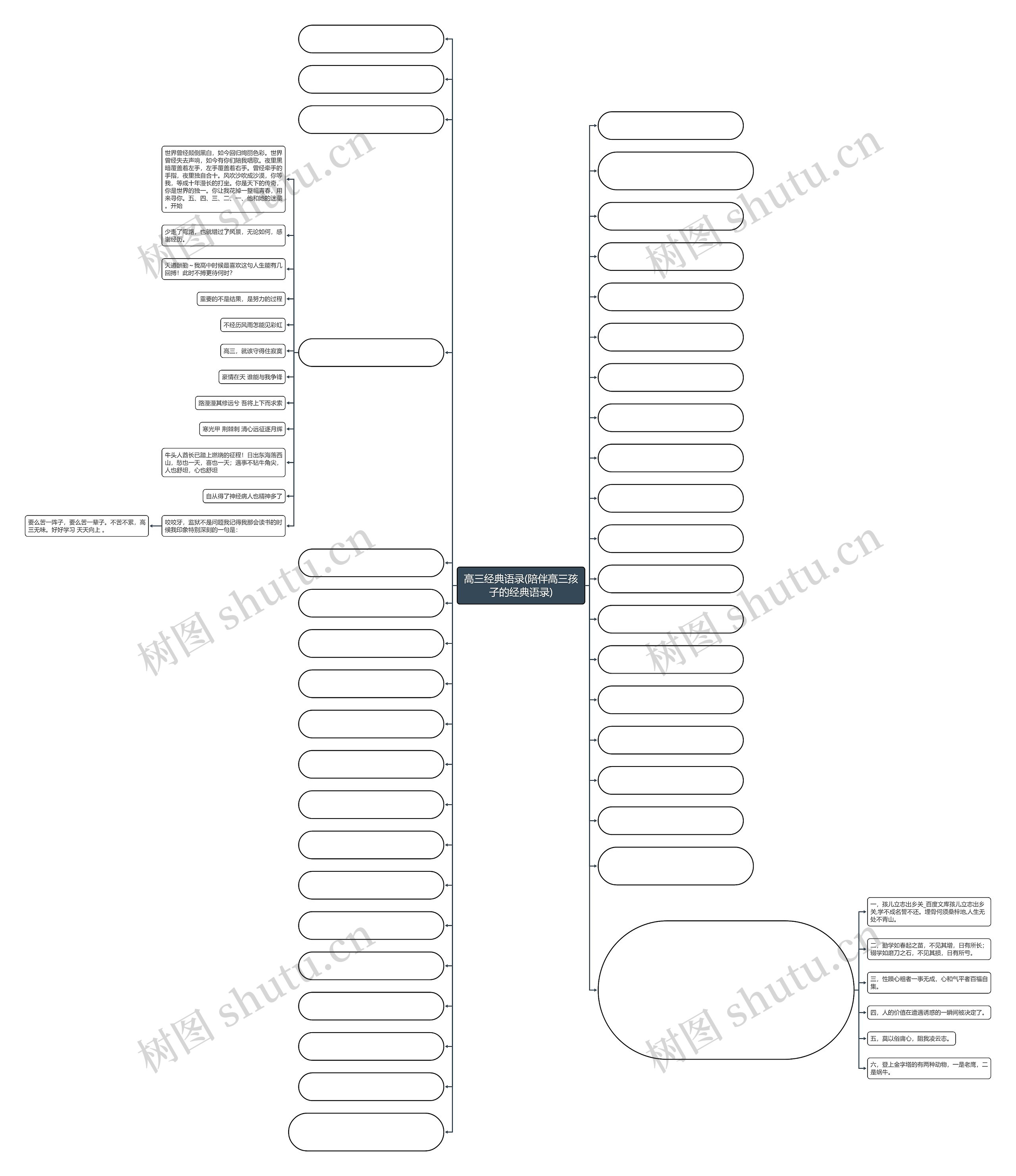 高三经典语录(陪伴高三孩子的经典语录)思维导图
