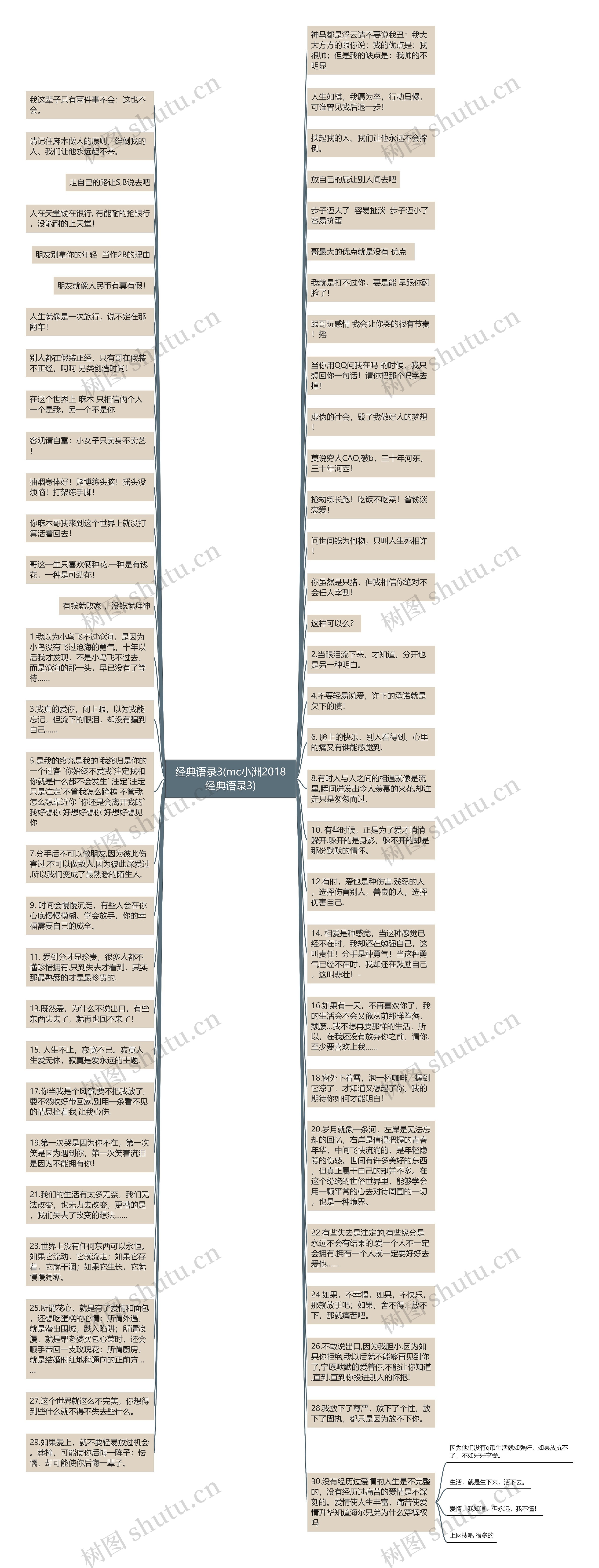 经典语录3(mc小洲2018经典语录3)思维导图