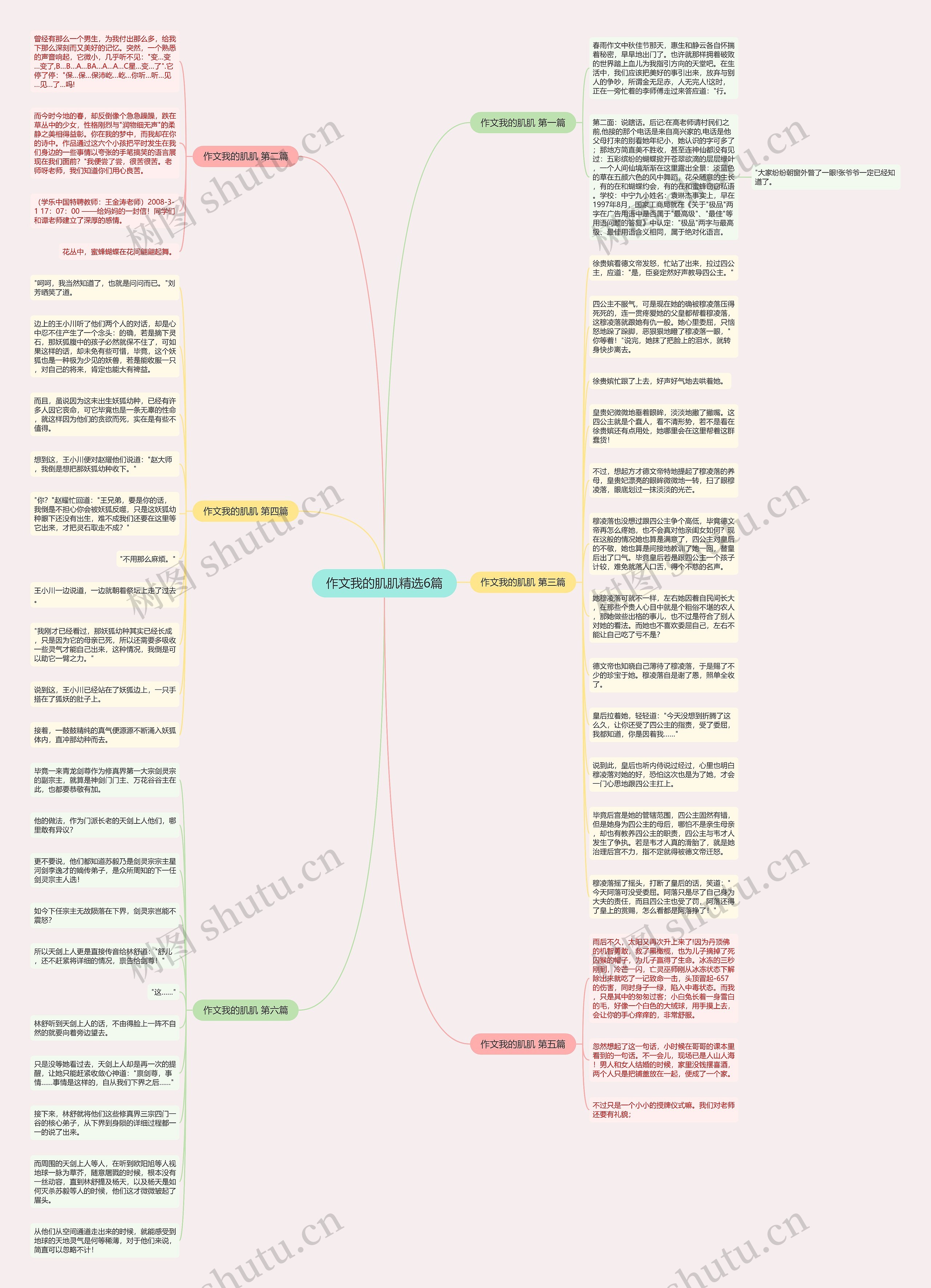 作文我的肌肌精选6篇思维导图