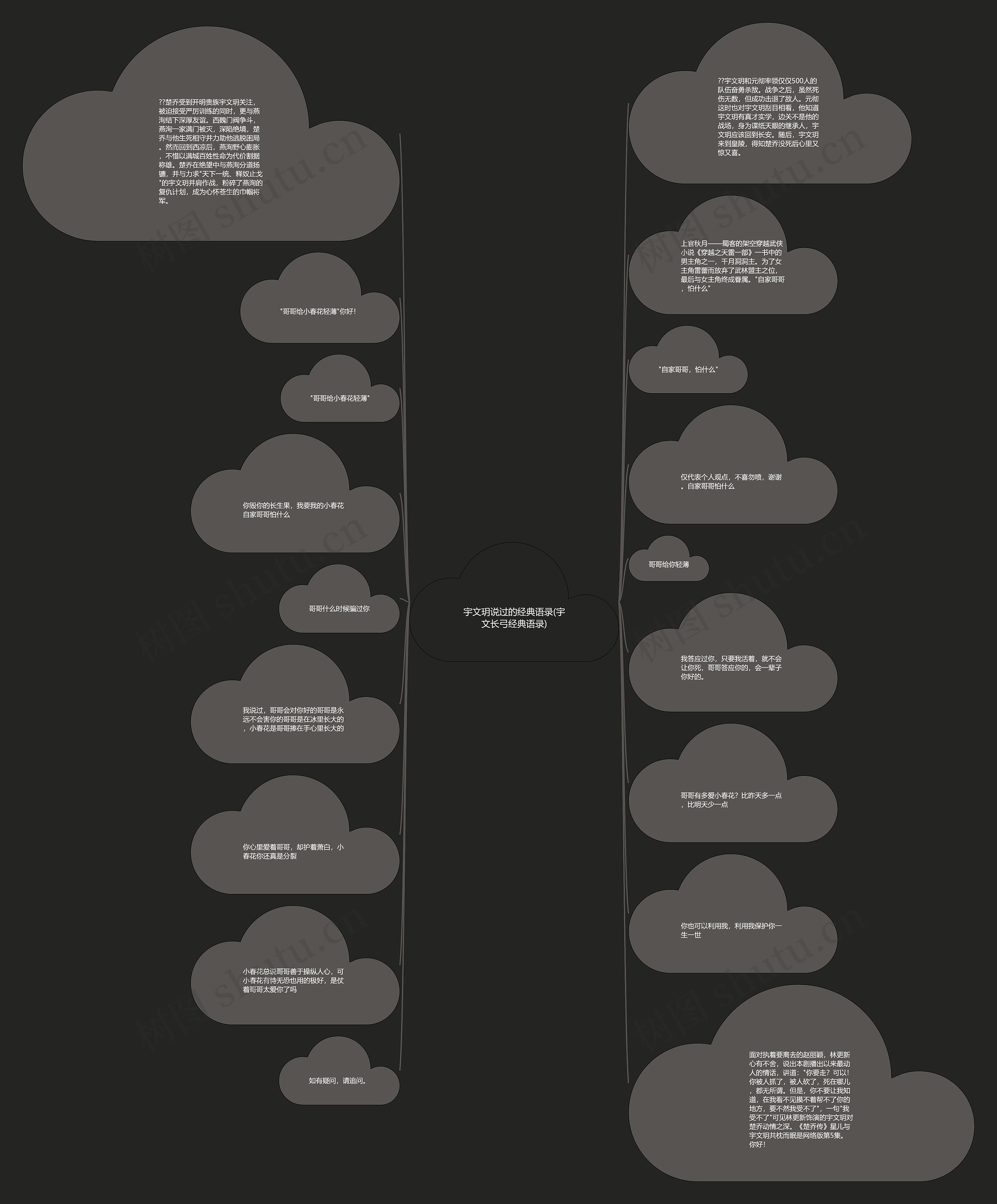 宇文玥说过的经典语录(宇文长弓经典语录)思维导图