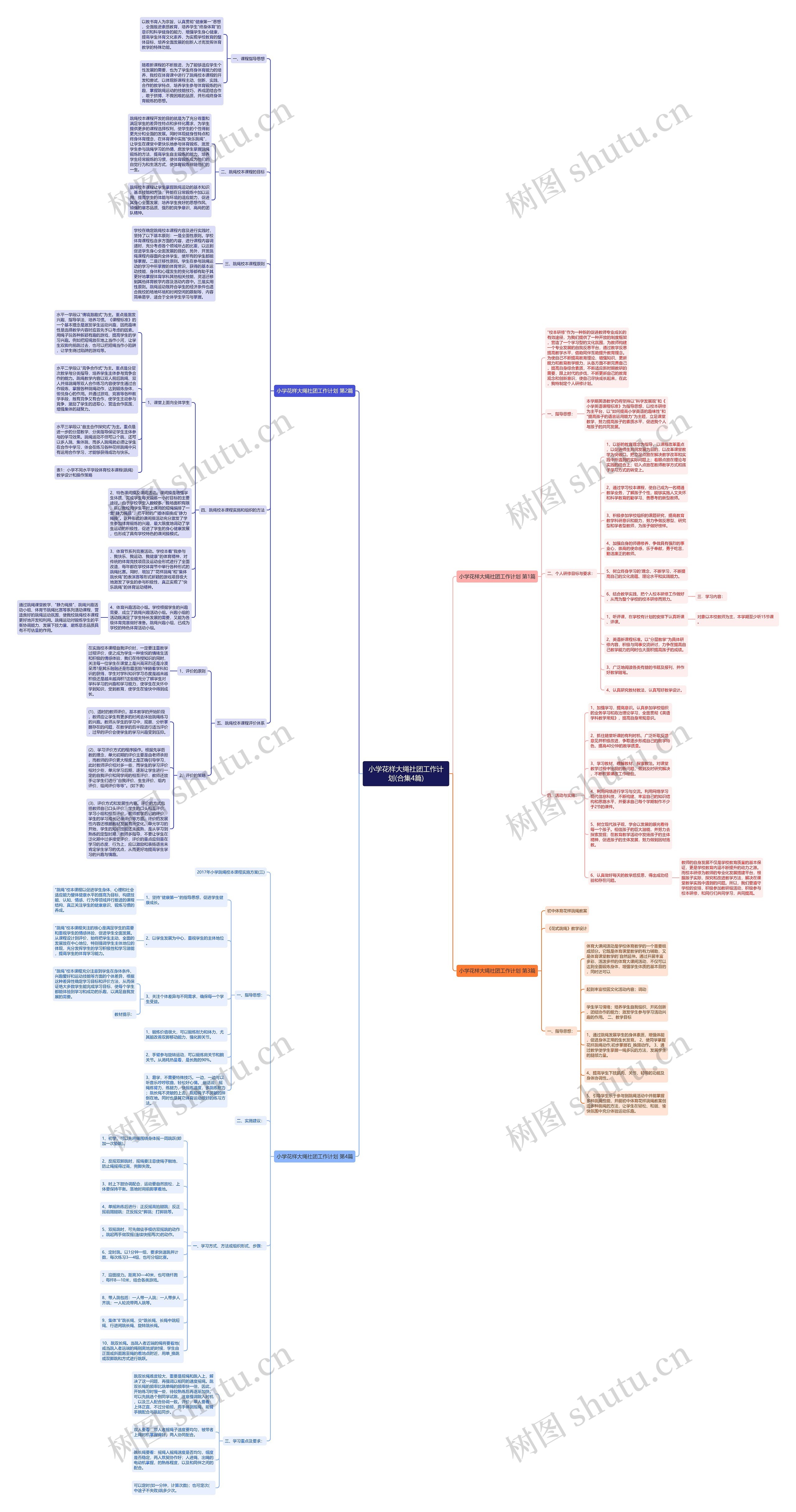 小学花样大绳社团工作计划(合集4篇)思维导图