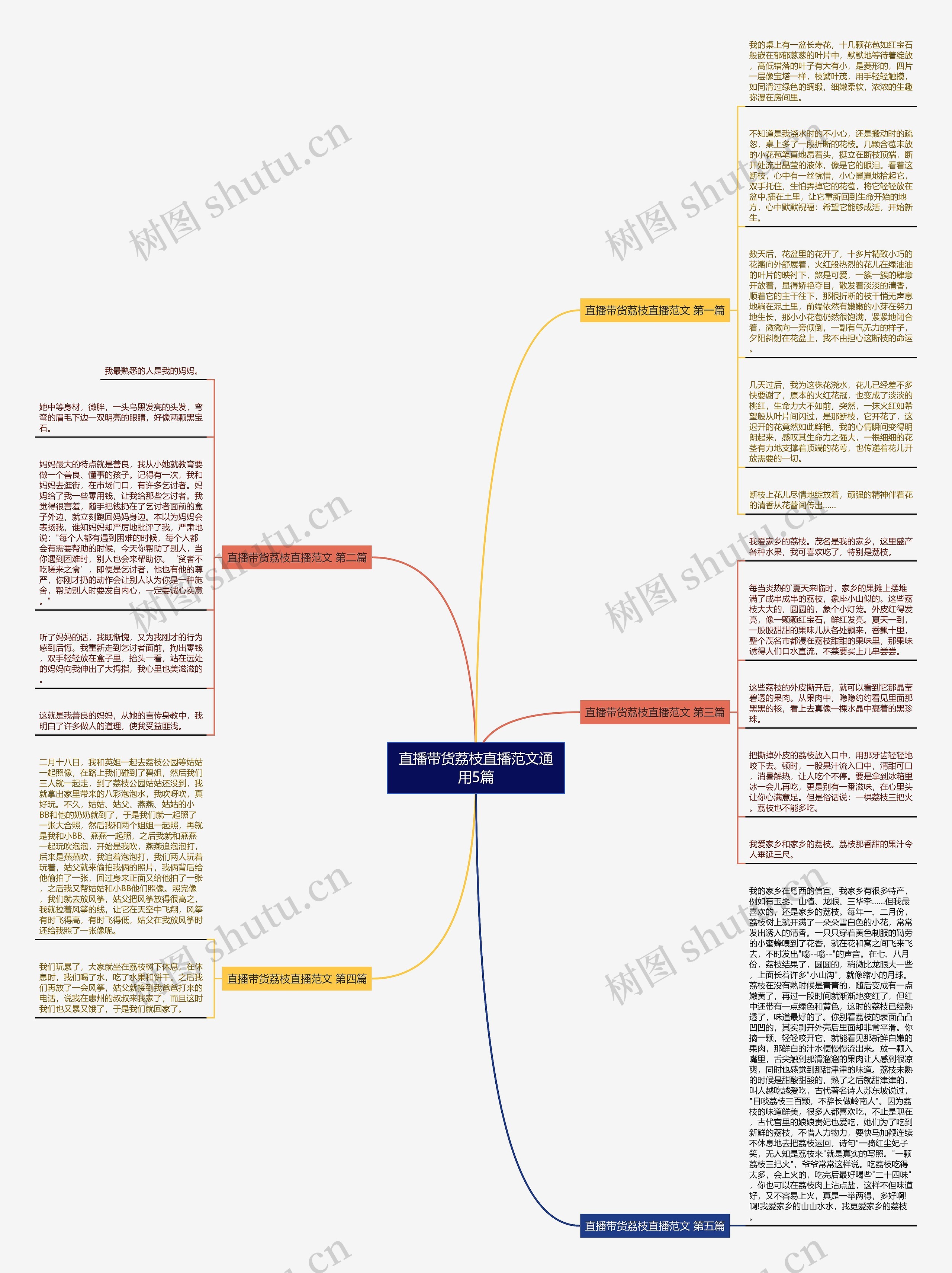 直播带货荔枝直播范文通用5篇思维导图