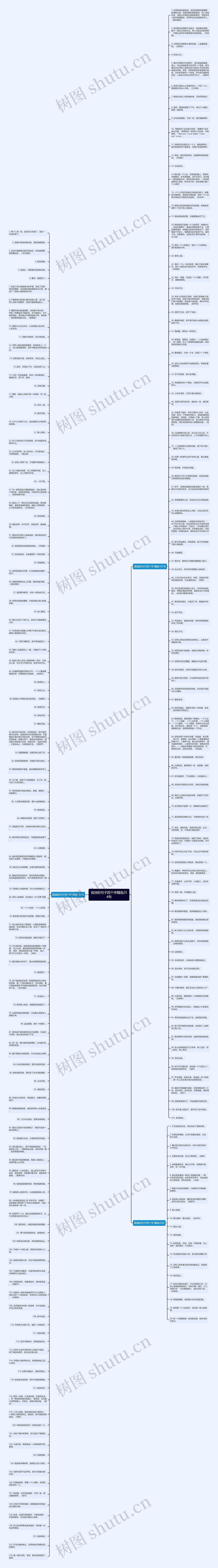 孤独的句子四个字精选254句思维导图