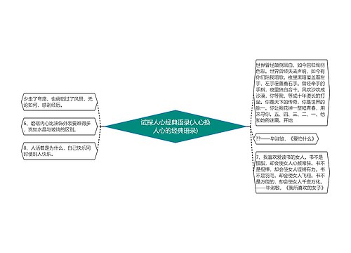 试探人心经典语录(人心换人心的经典语录)