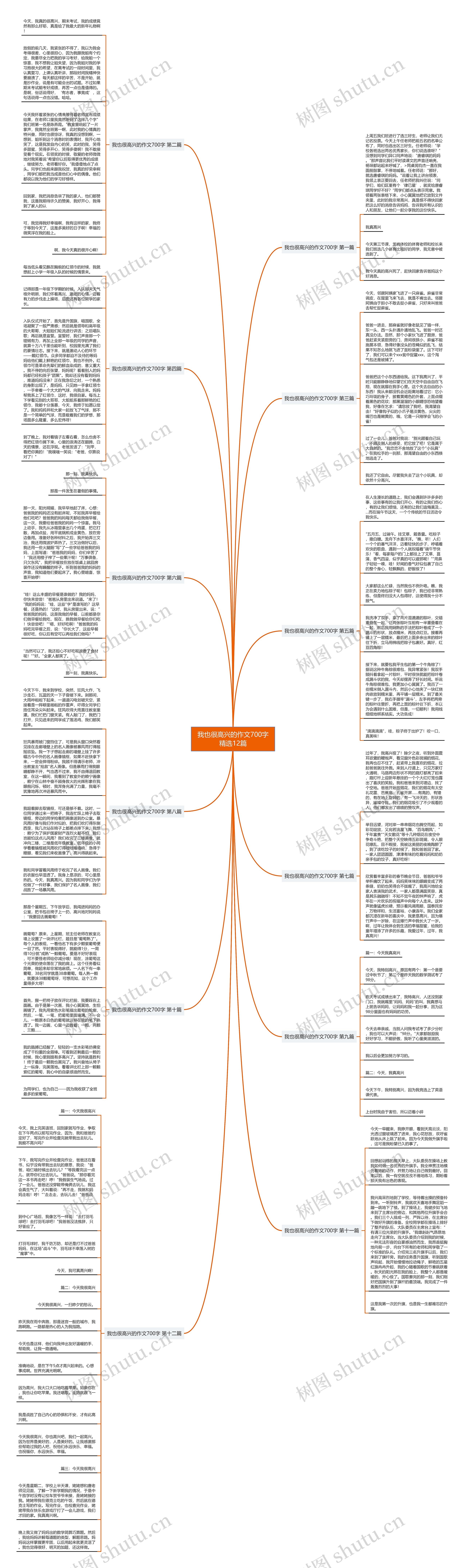 我也很高兴的作文700字精选12篇思维导图