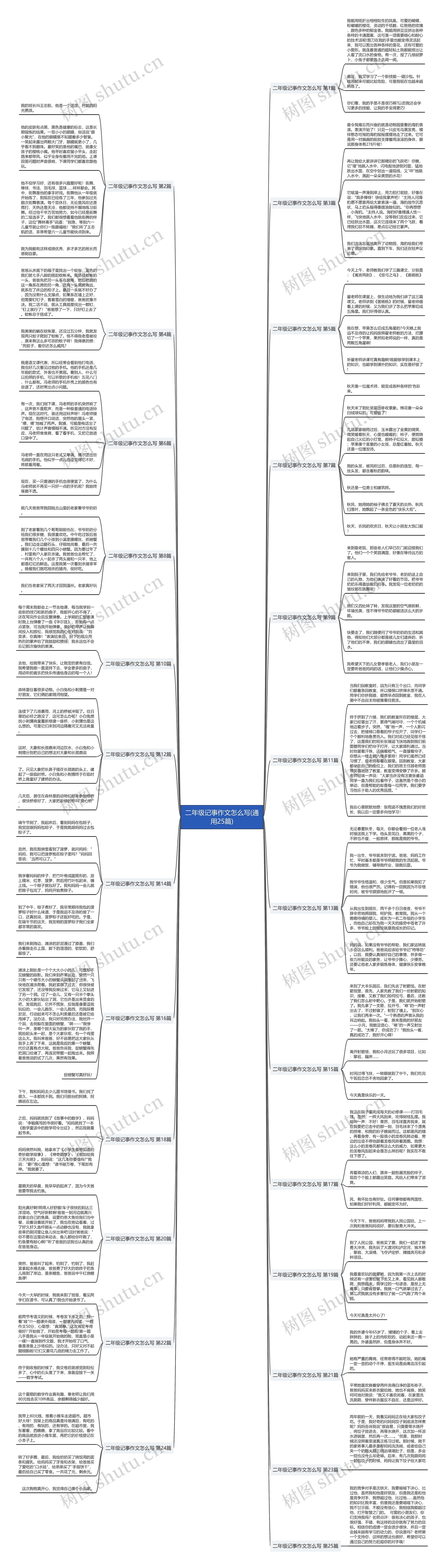 二年级记事作文怎么写(通用25篇)思维导图