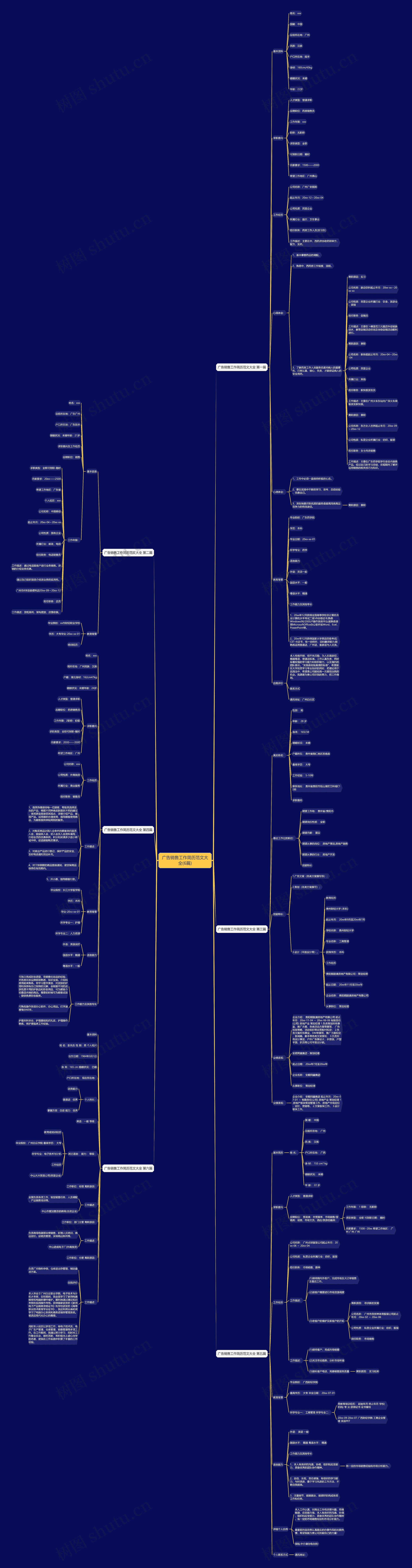 广告销售工作简历范文大全(6篇)思维导图