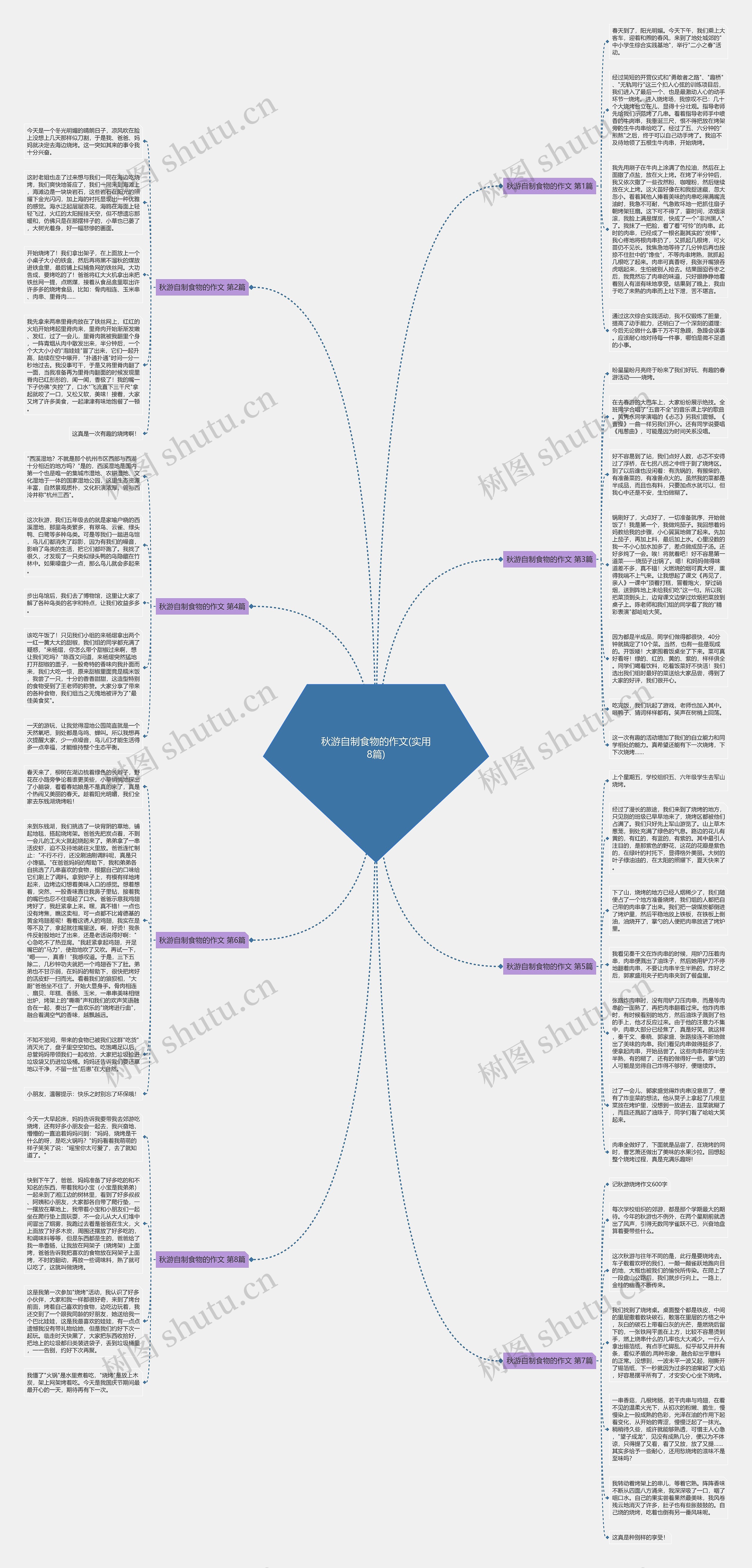 秋游自制食物的作文(实用8篇)思维导图