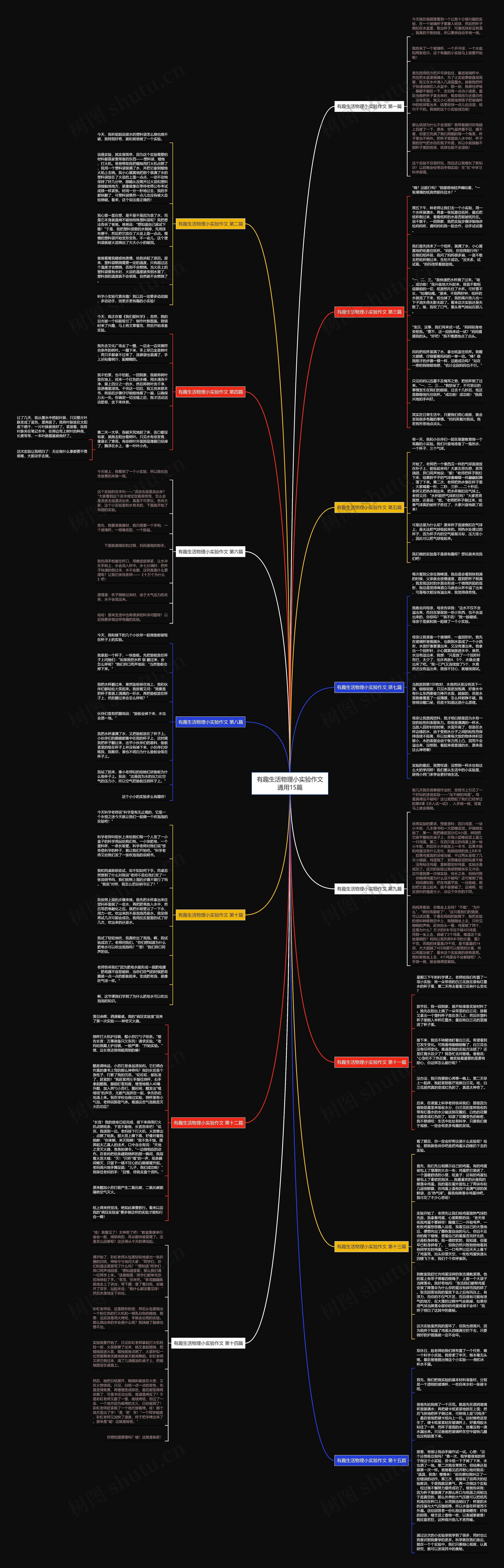 有趣生活物理小实验作文通用15篇思维导图