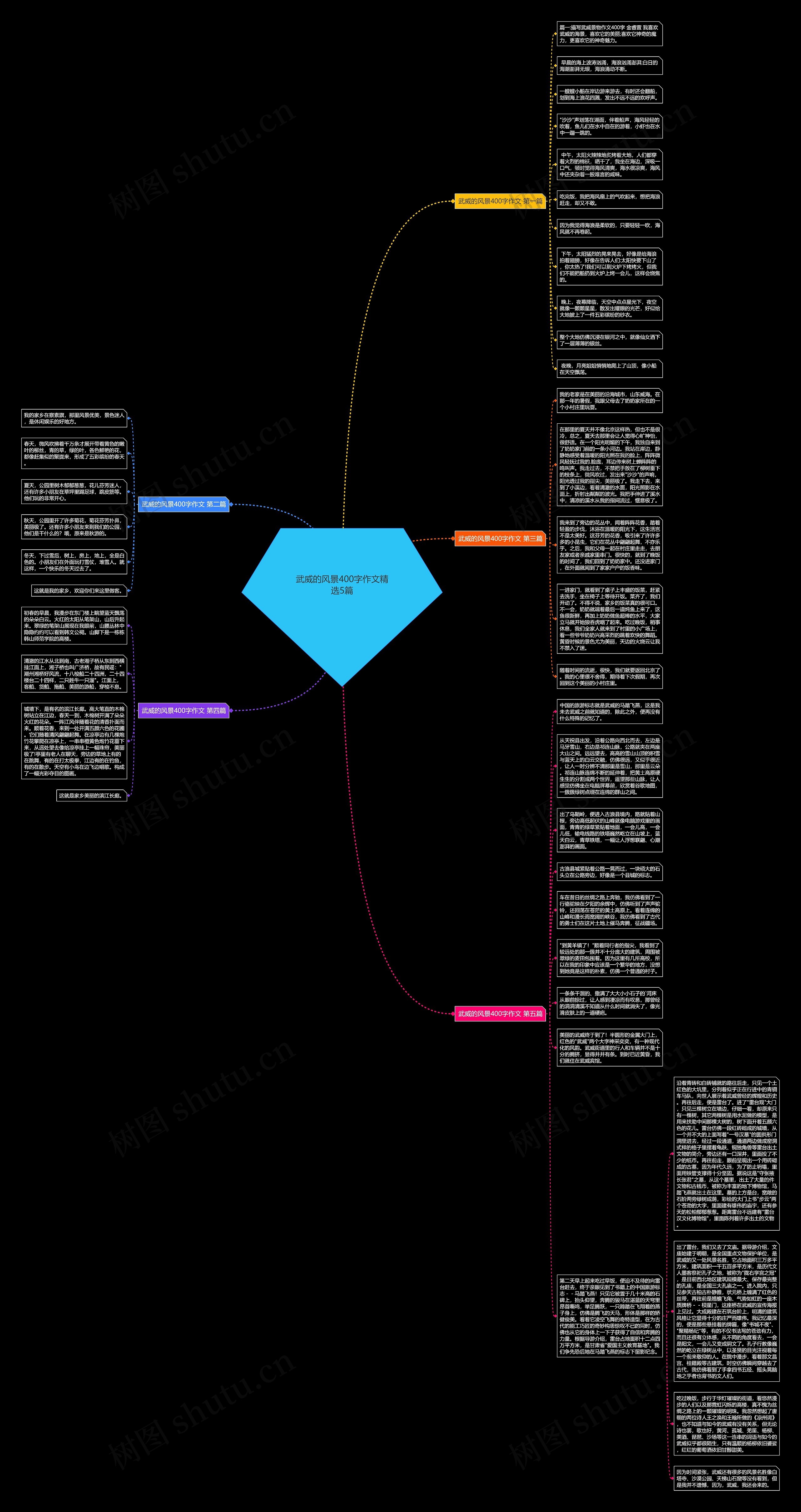 武威的风景400字作文精选5篇思维导图
