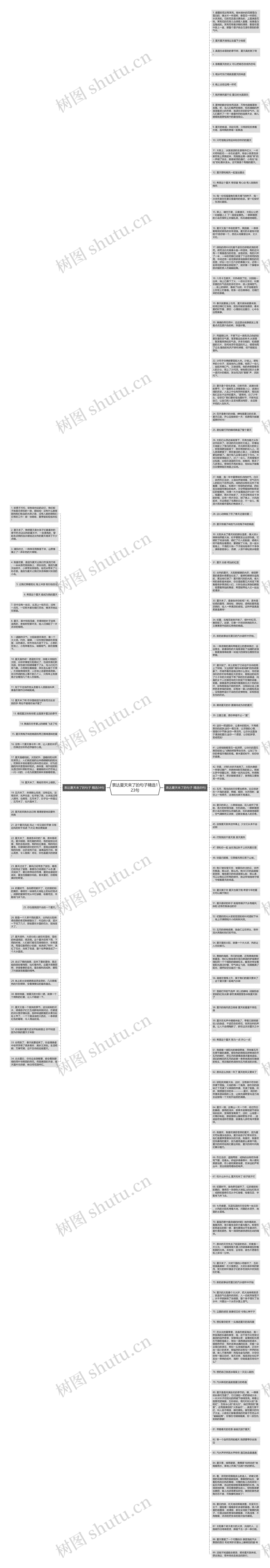 表达夏天来了的句子精选123句思维导图