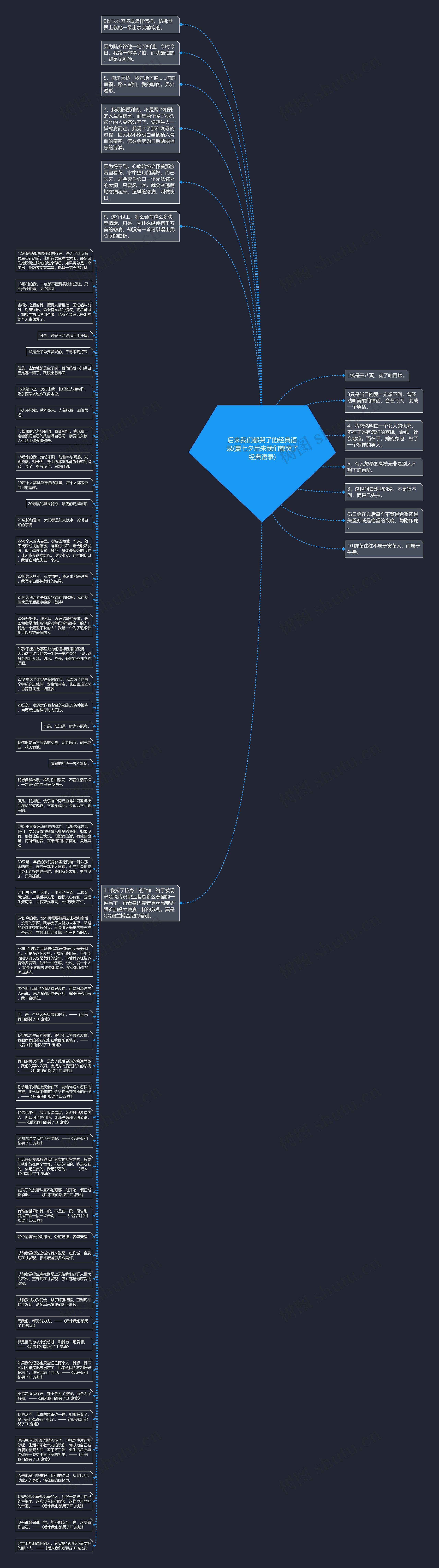 后来我们都哭了的经典语录(夏七夕后来我们都哭了经典语录)思维导图