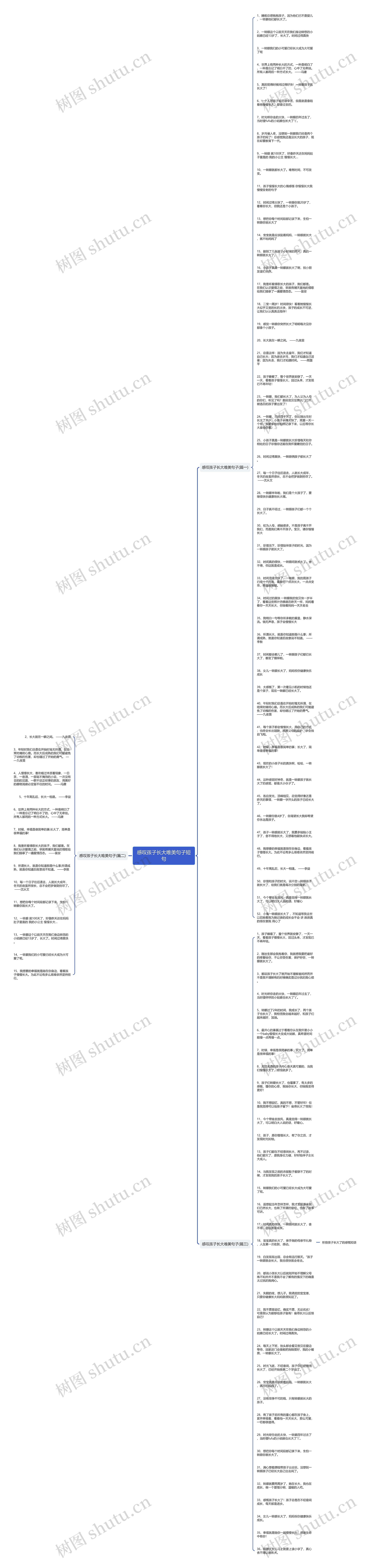 感叹孩子长大唯美句子短句思维导图