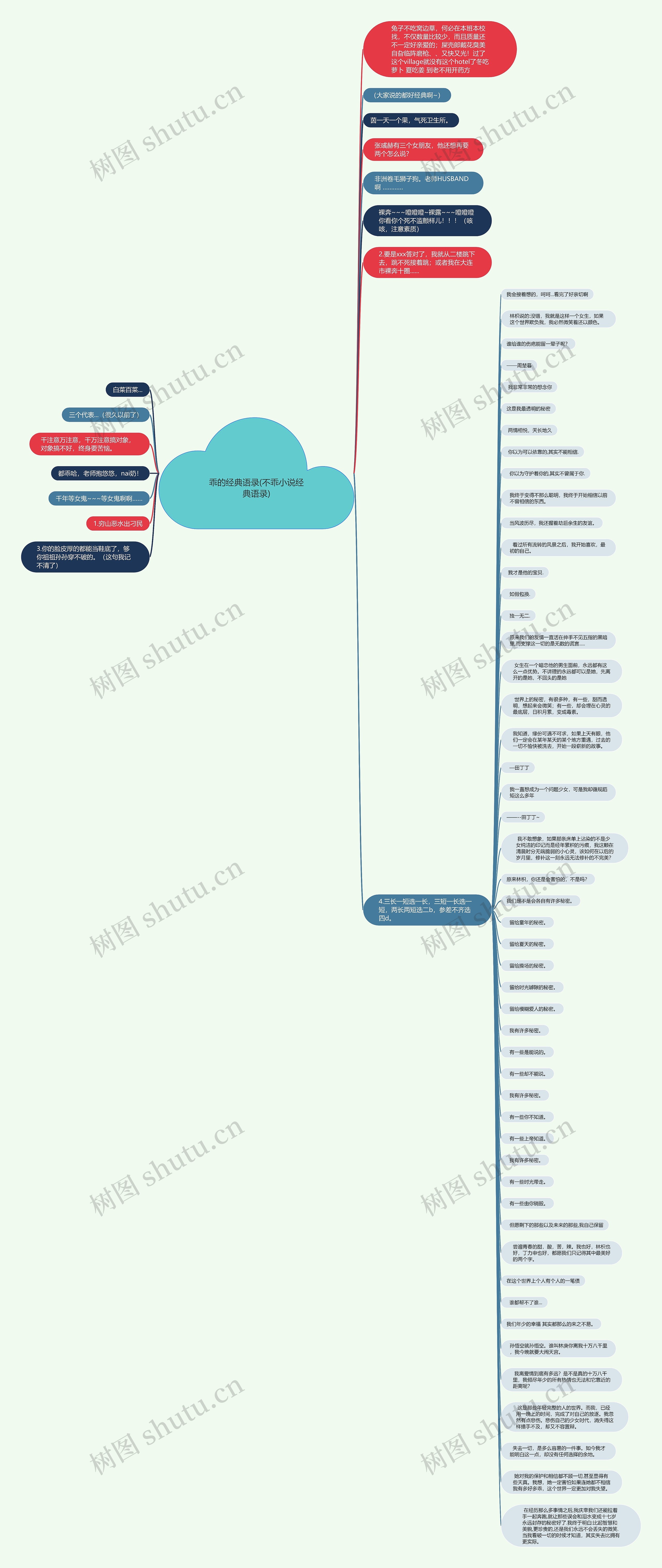 乖的经典语录(不乖小说经典语录)思维导图