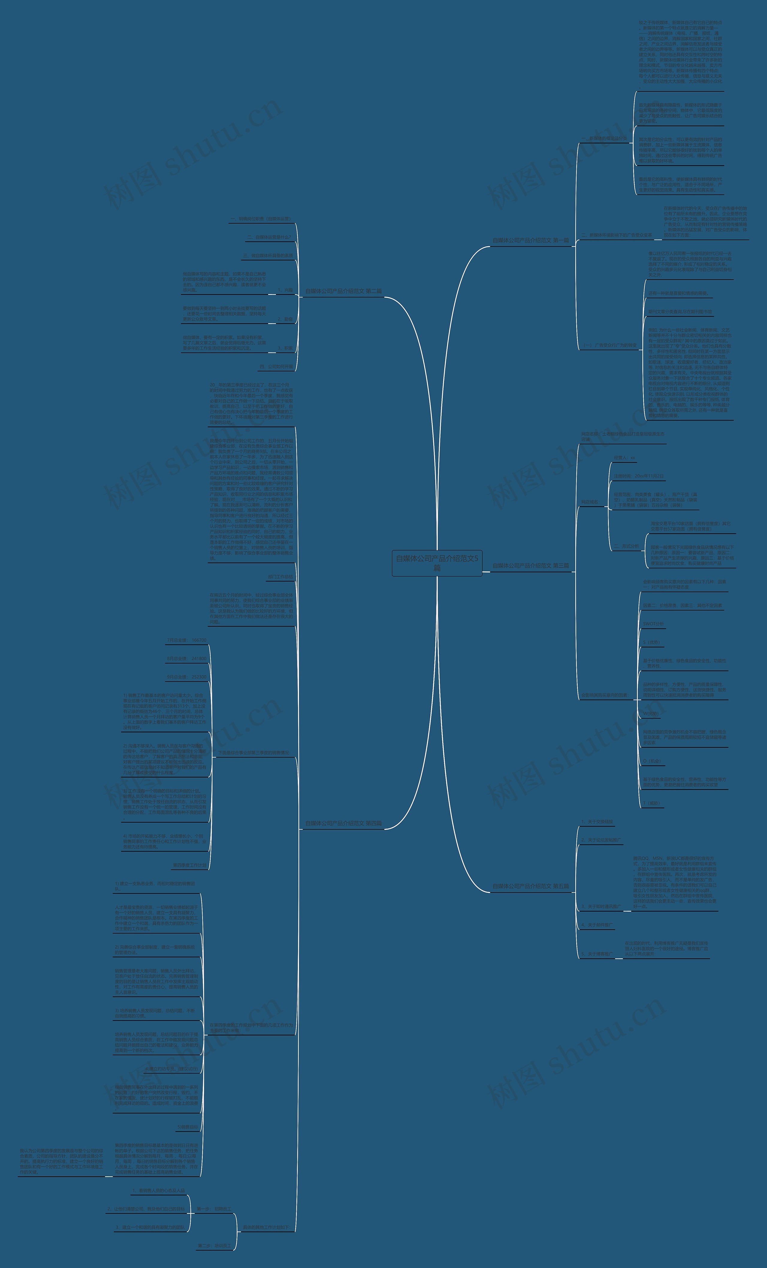 自媒体公司产品介绍范文5篇思维导图