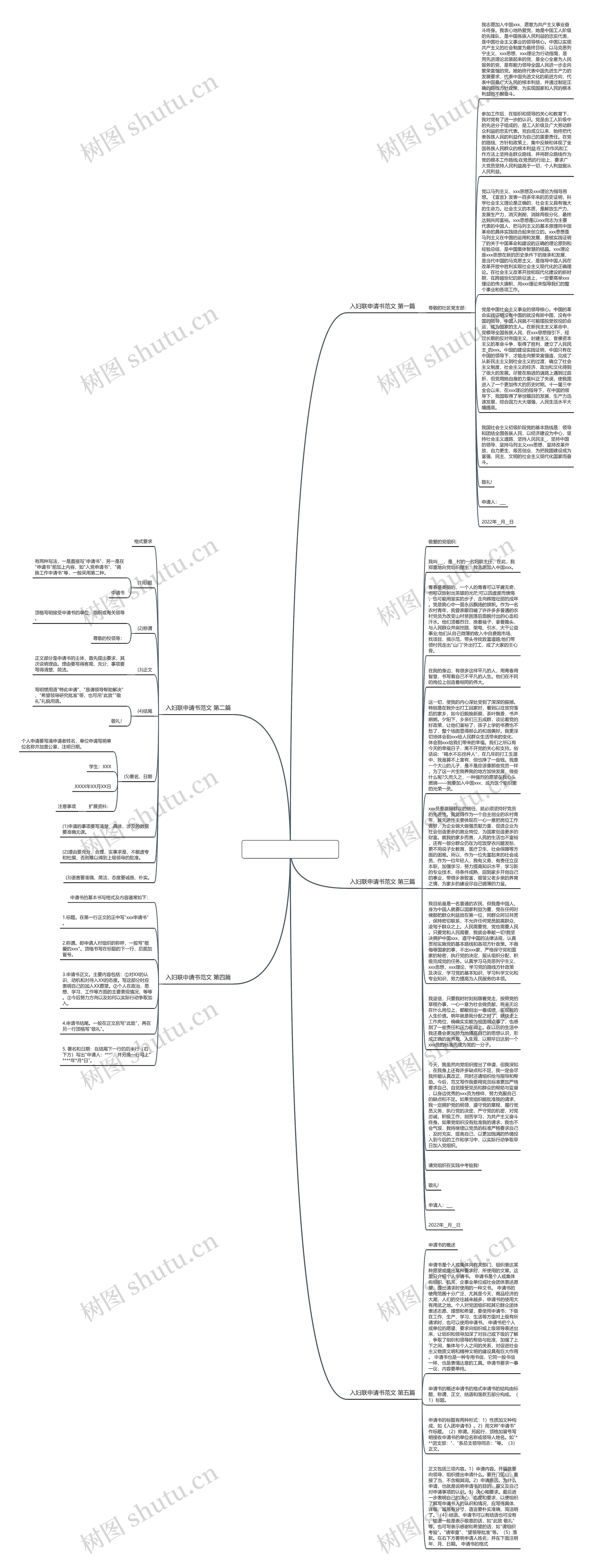 入妇联申请书范文通用5篇思维导图