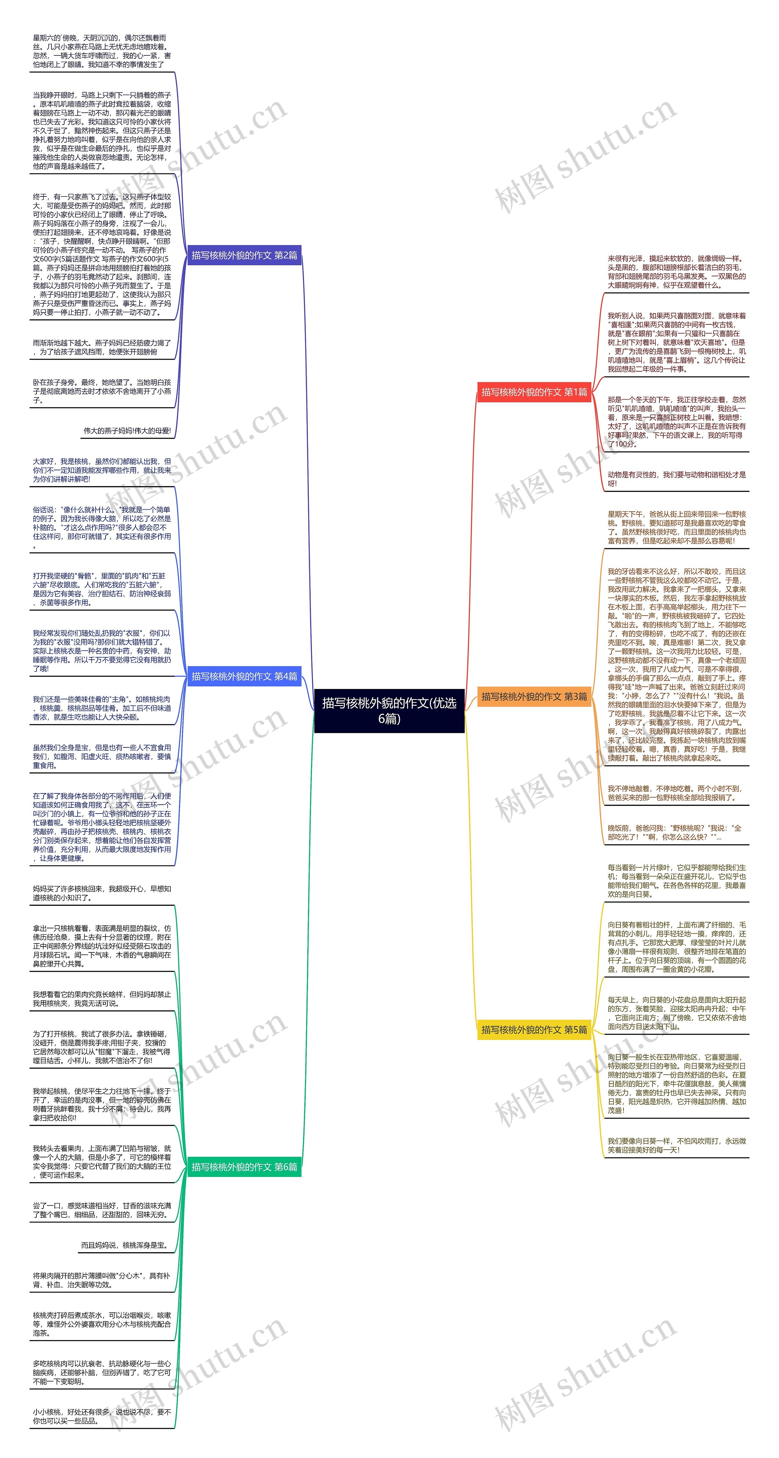 描写核桃外貌的作文(优选6篇)思维导图高清图 描写核桃外貌的作文(优选6篇)思维导图