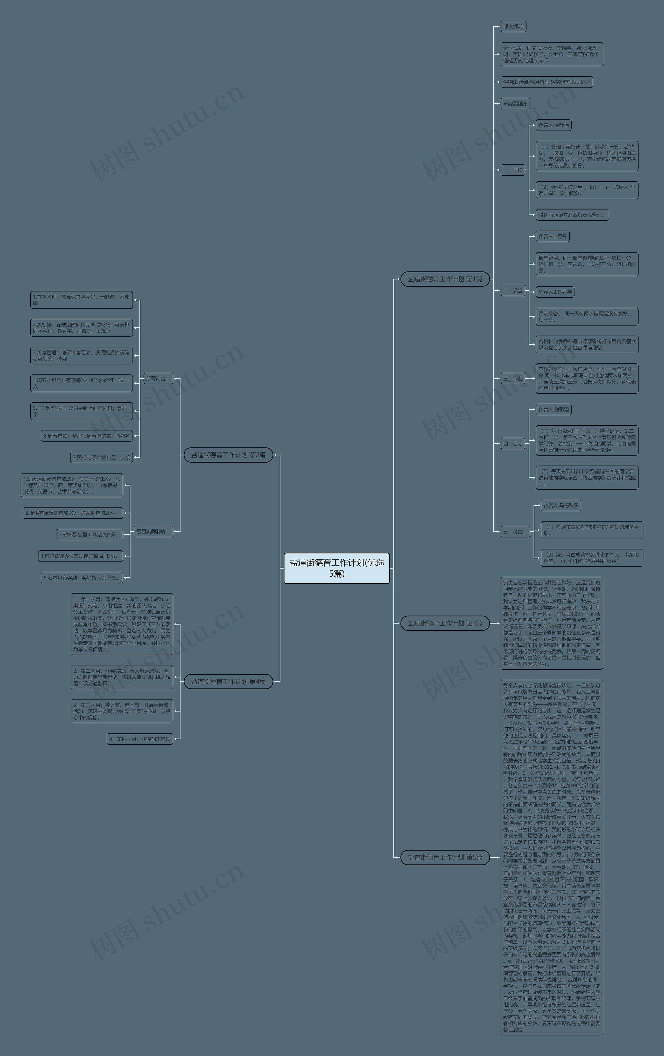 盐道街德育工作计划(优选5篇)思维导图
