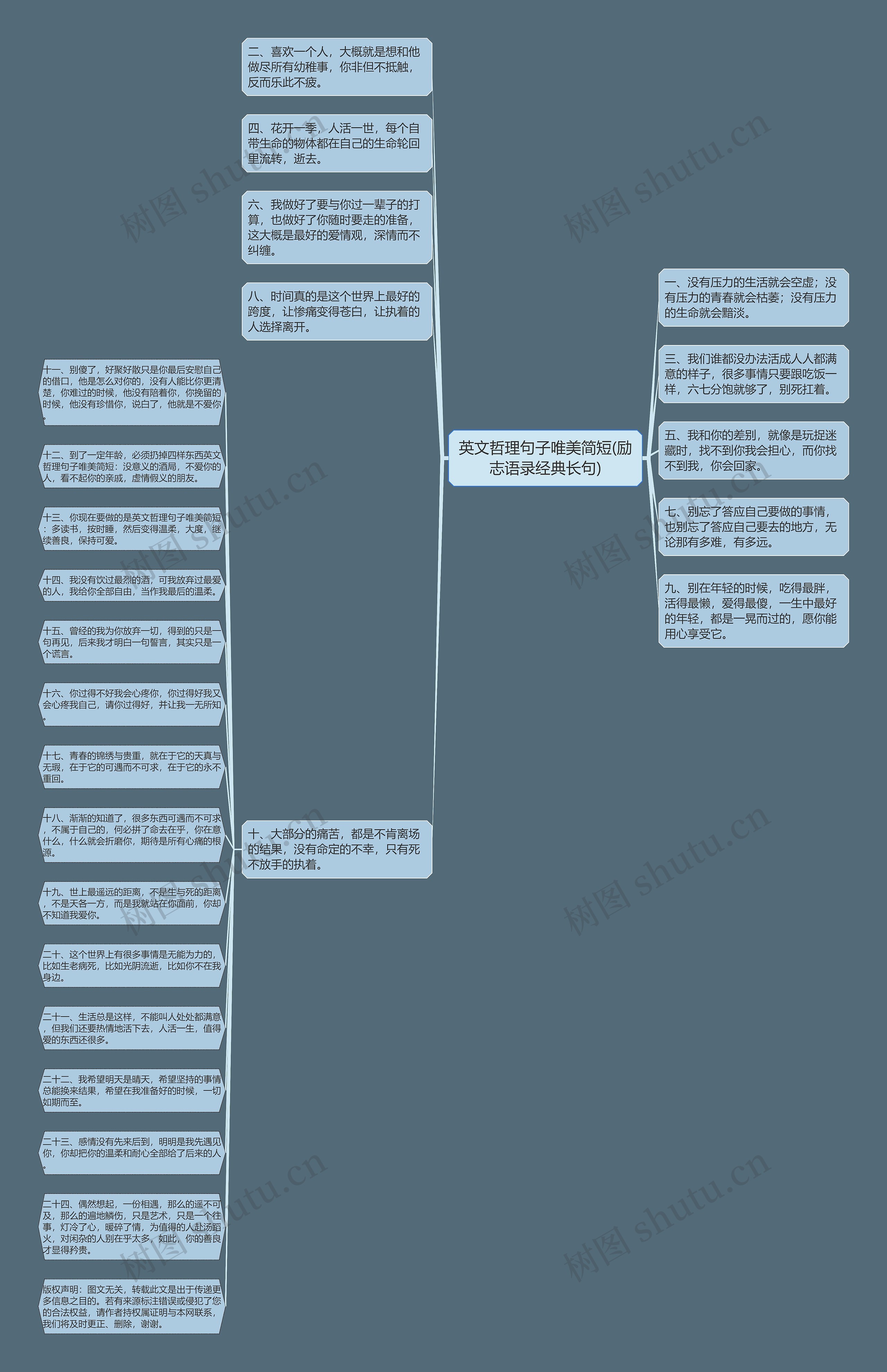 英文哲理句子唯美简短(励志语录经典长句)思维导图