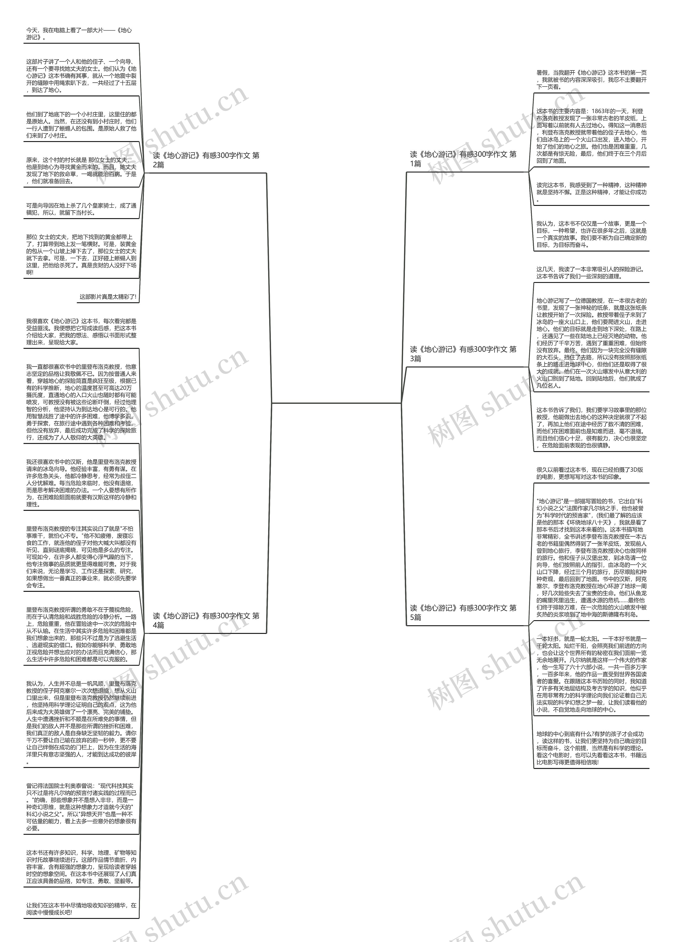 读《地心游记》有感300字作文(优选5篇)思维导图